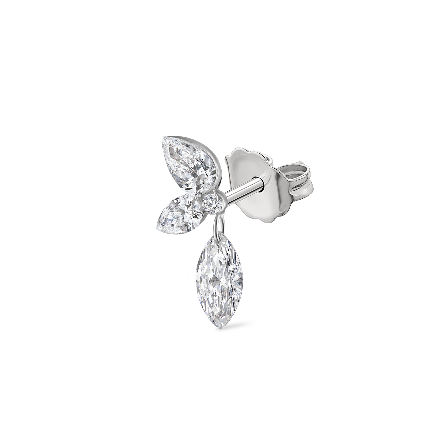 Marquise Pear Diamond Echo Stud Earring