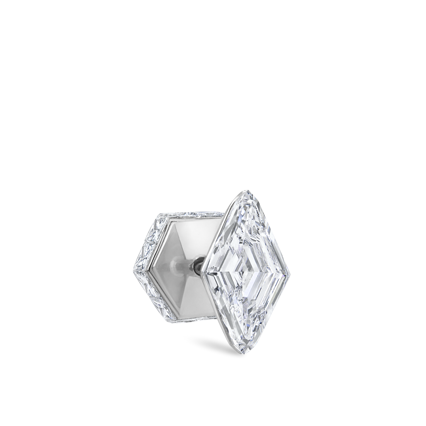 Invisible Set "Ace of Diamonds" Stud Earring