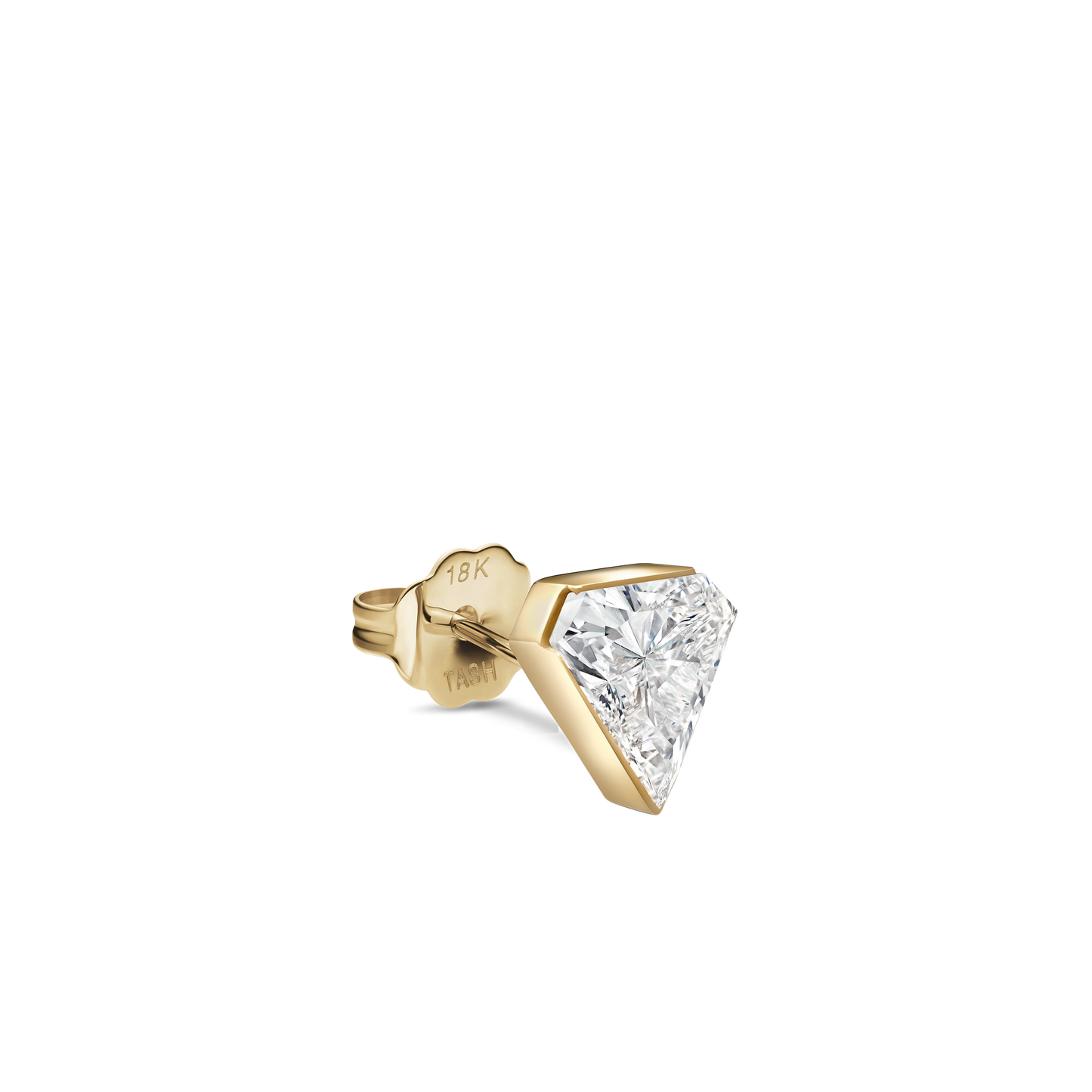 Invisible Set Diamond Silhouette Stud Earring