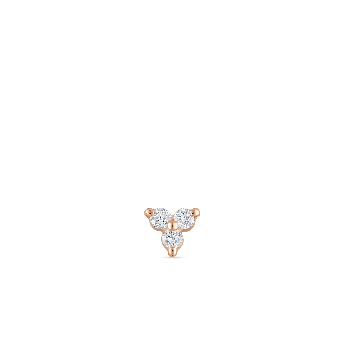 Diamond Trinity Stud Earring