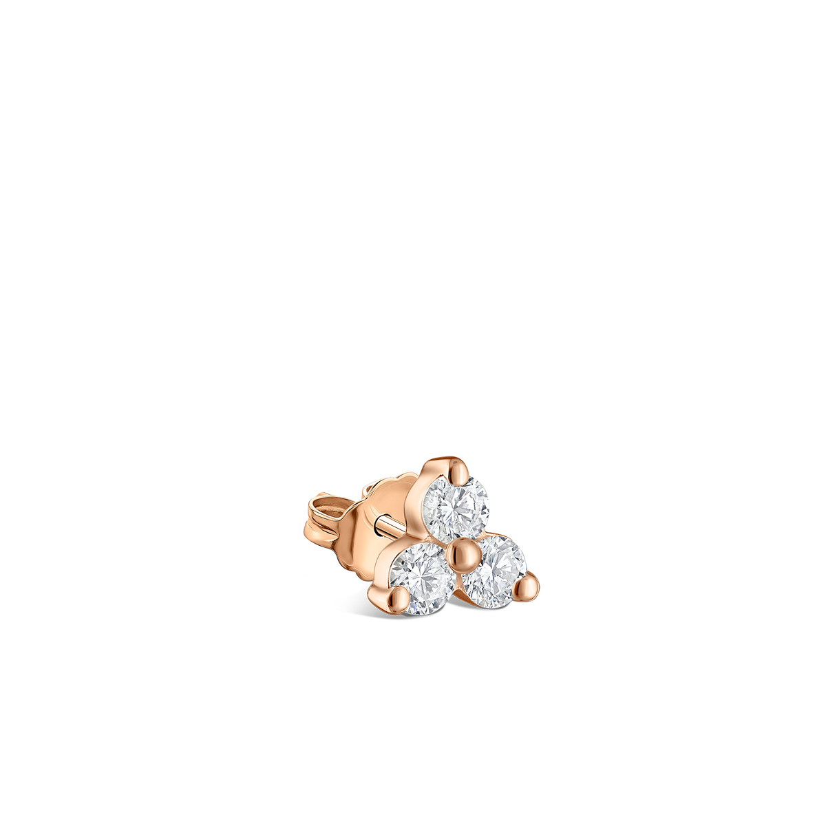Diamond Trinity Stud Earring