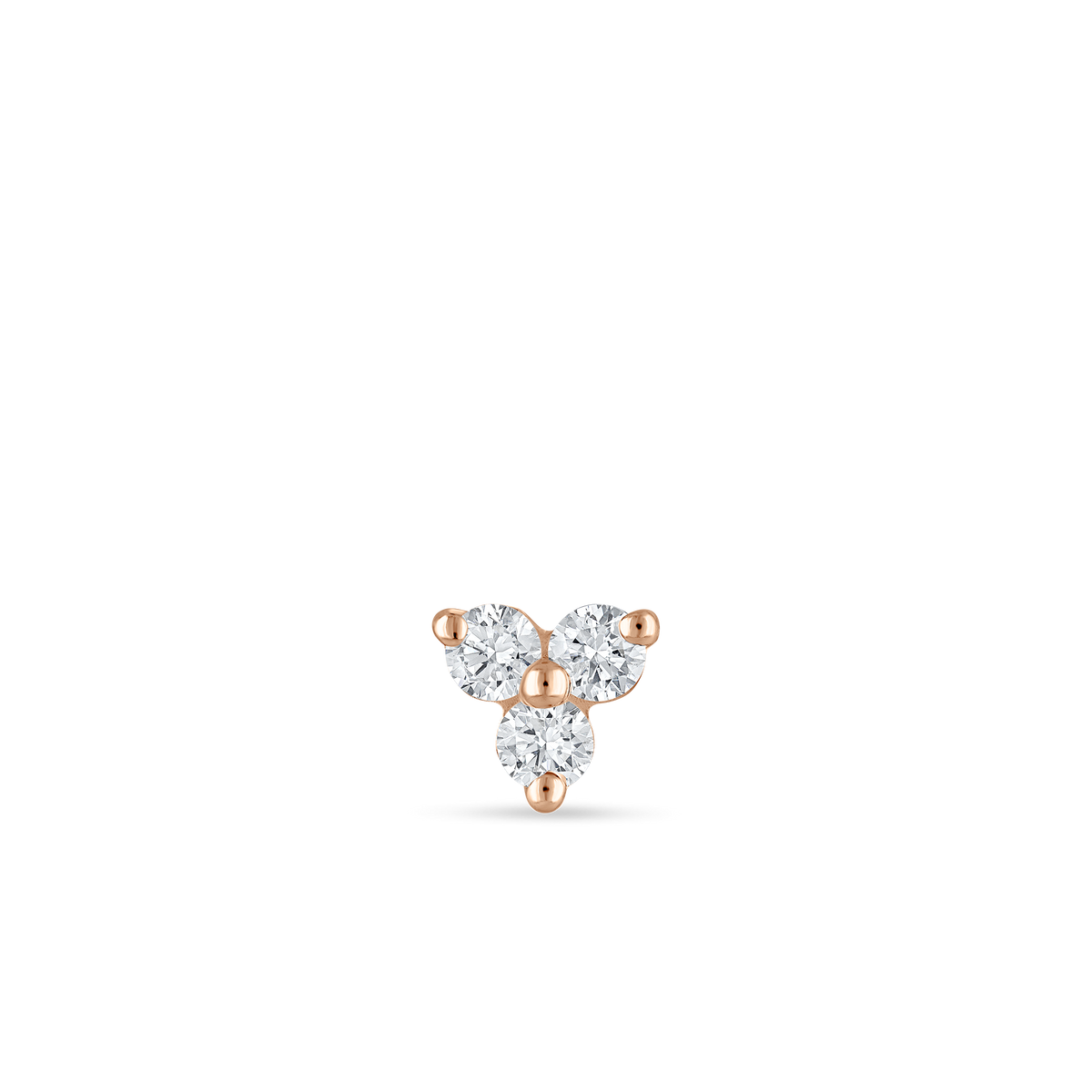 Diamond Trinity Stud Earring