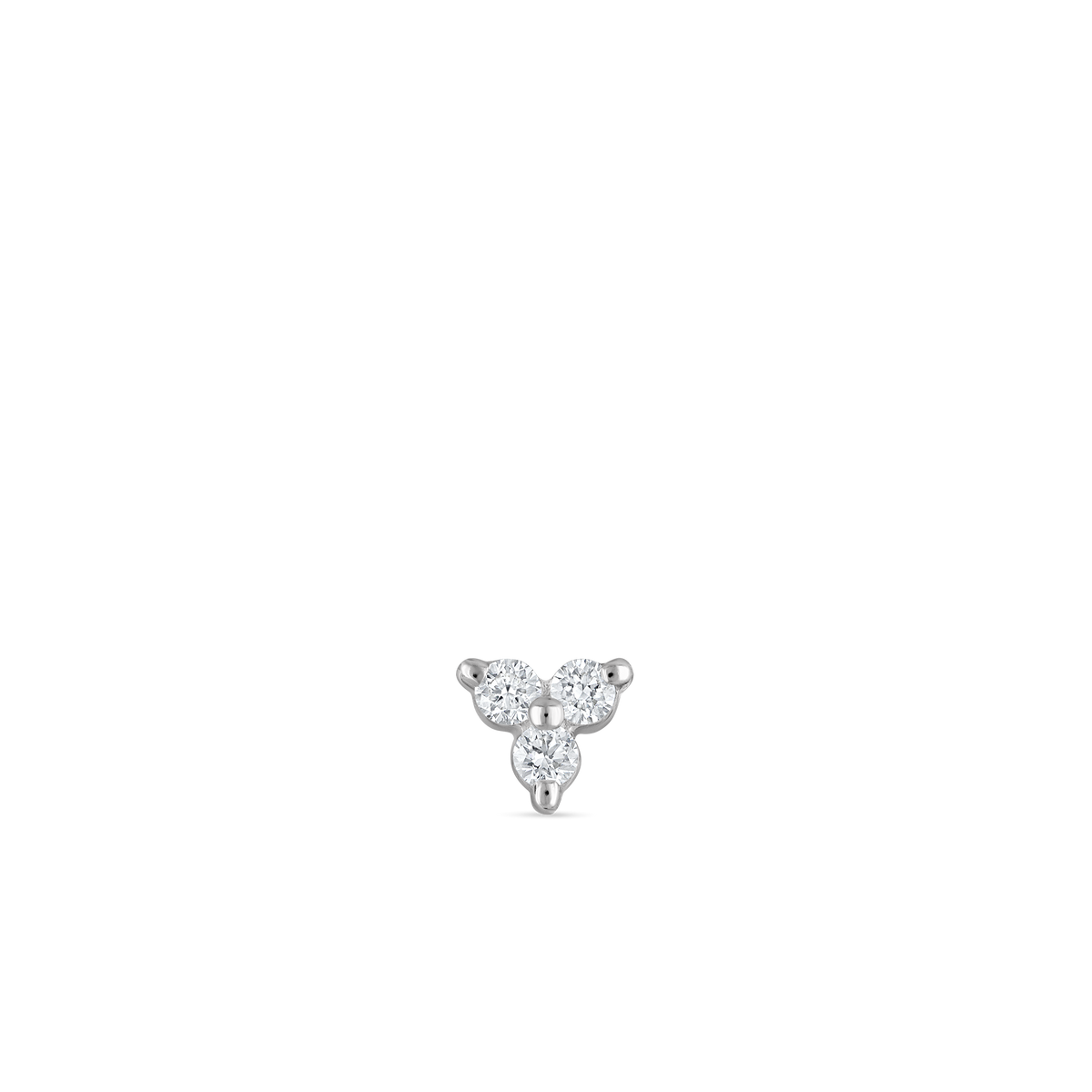 Diamond Trinity Stud Earring