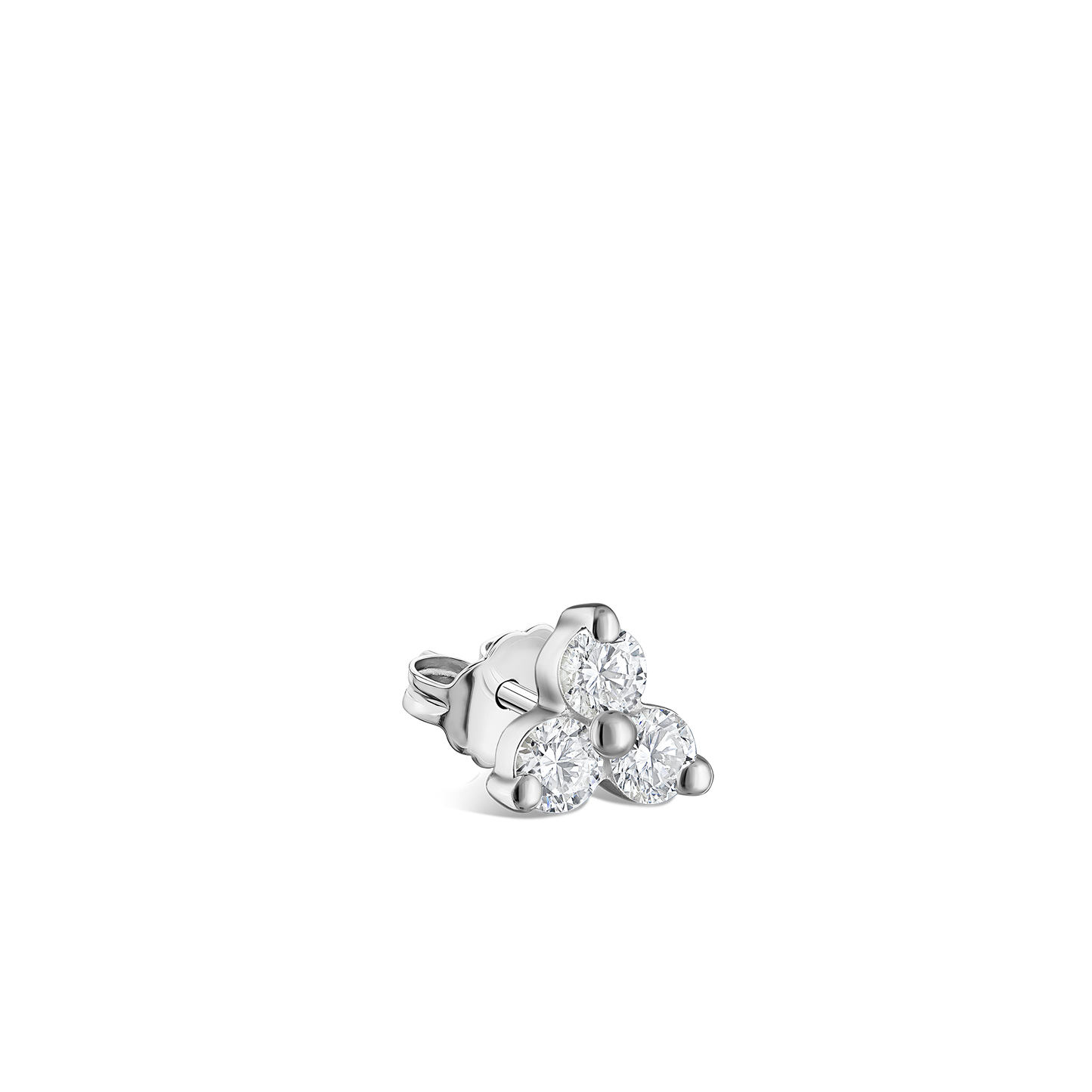 Diamond Trinity Stud Earring
