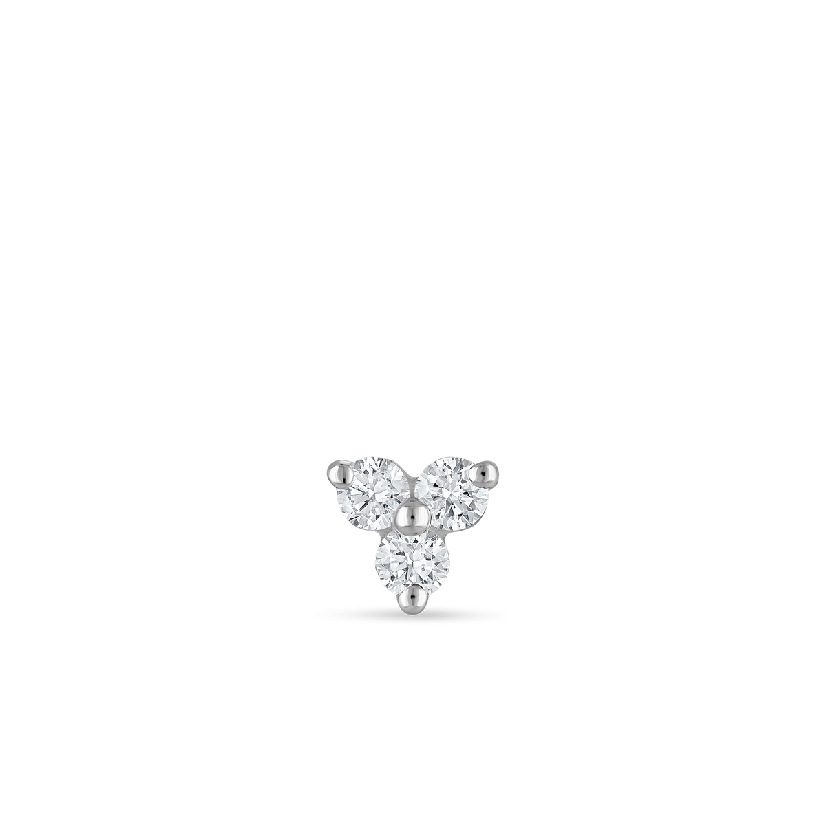 Diamond Trinity Stud Earring
