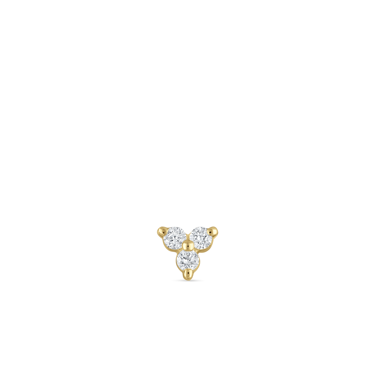 Diamond Trinity Stud Earring
