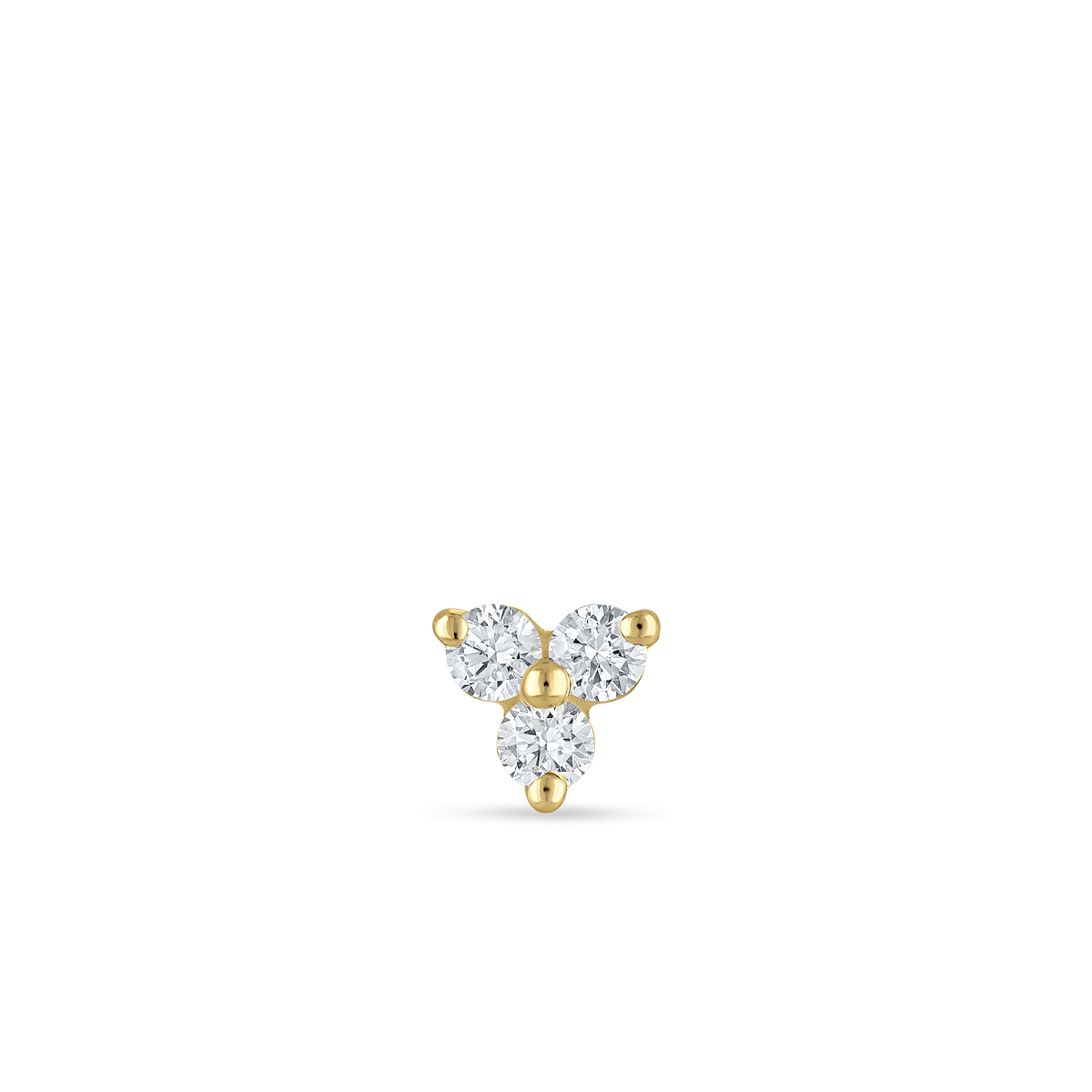 Diamond Trinity Stud Earring