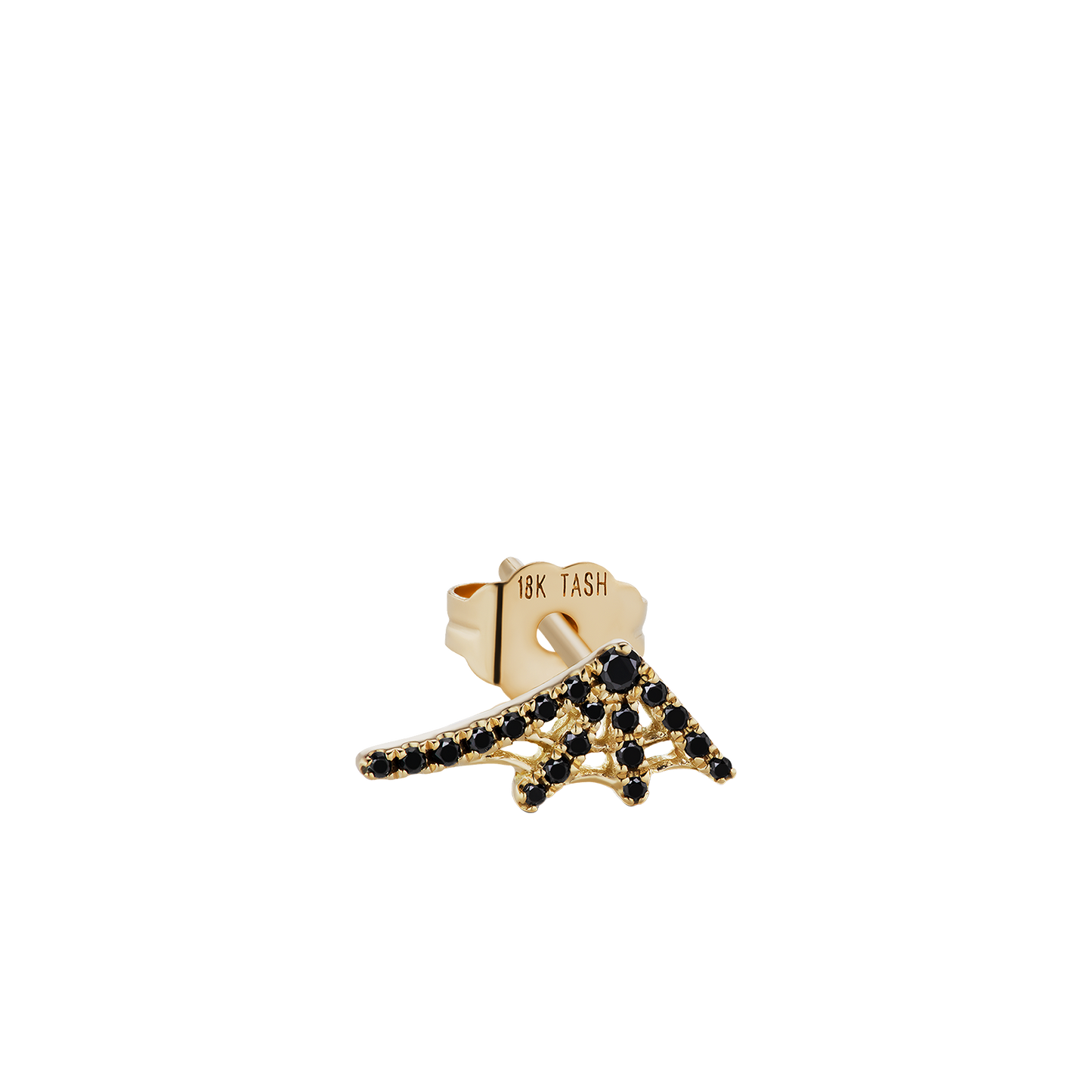 Large Black Diamond Web Earstud