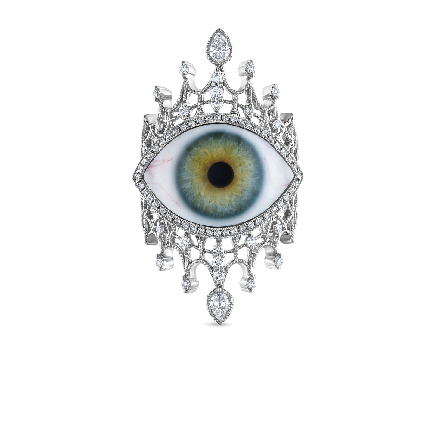 Diamond Crown Eye Finger Ring