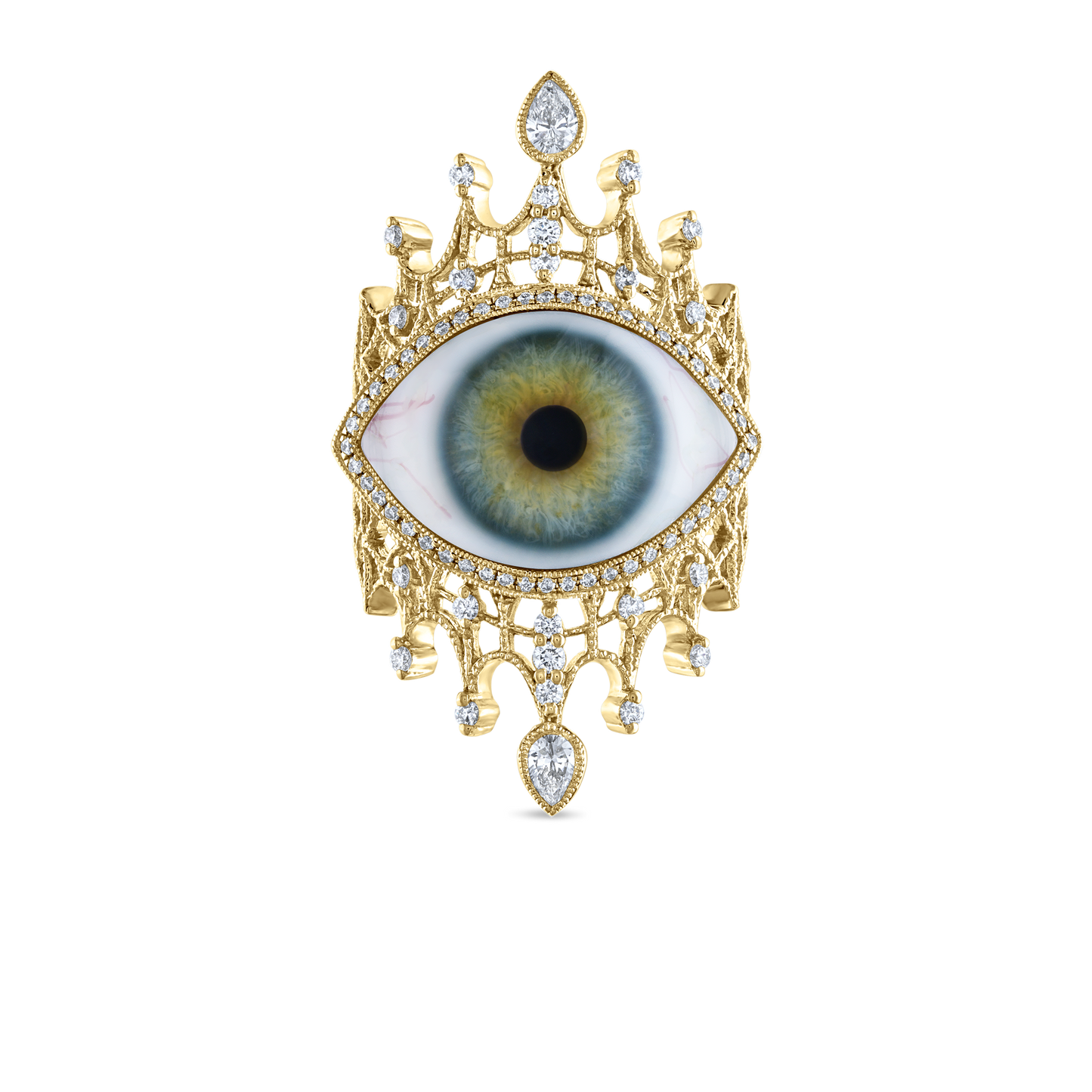 Diamond Crown Eye Finger Ring