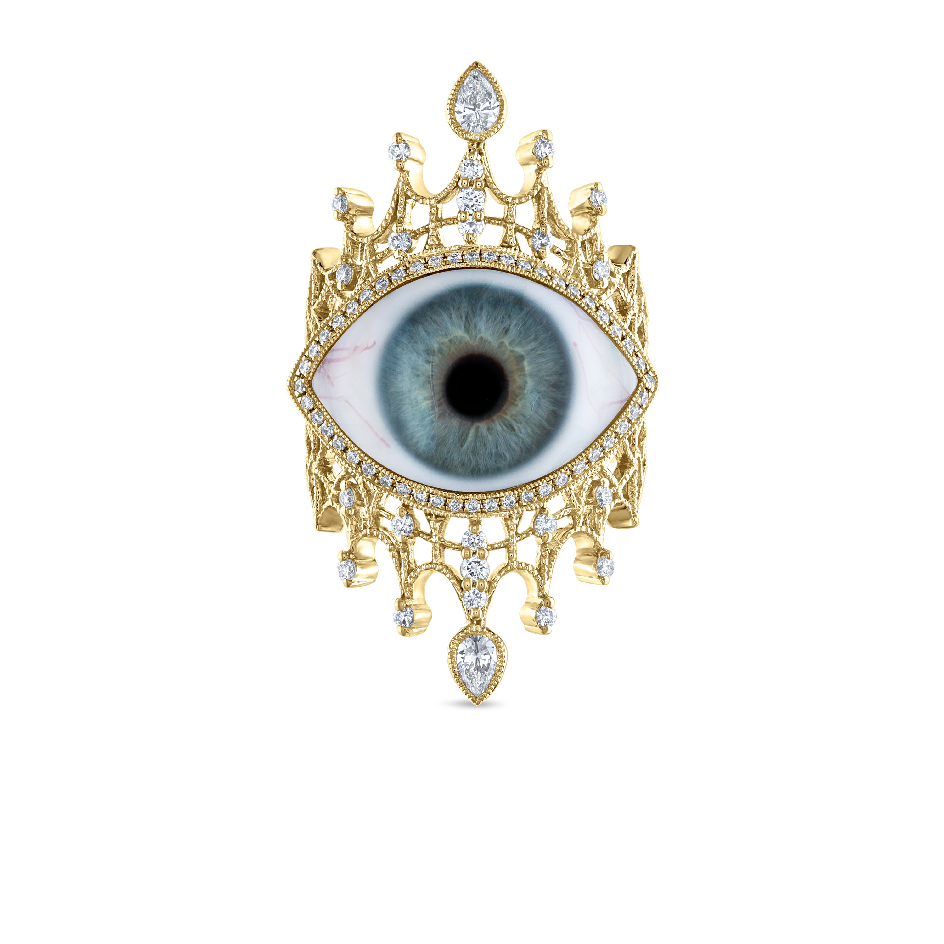 Eye Rings Diamond Diamond Crown Eye Finger Ring – MARIA TASH