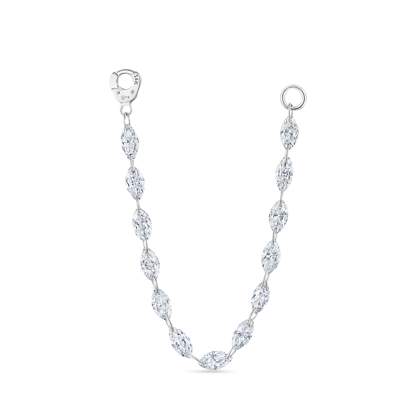 Floating Diamond Marquise Connecting Charm
