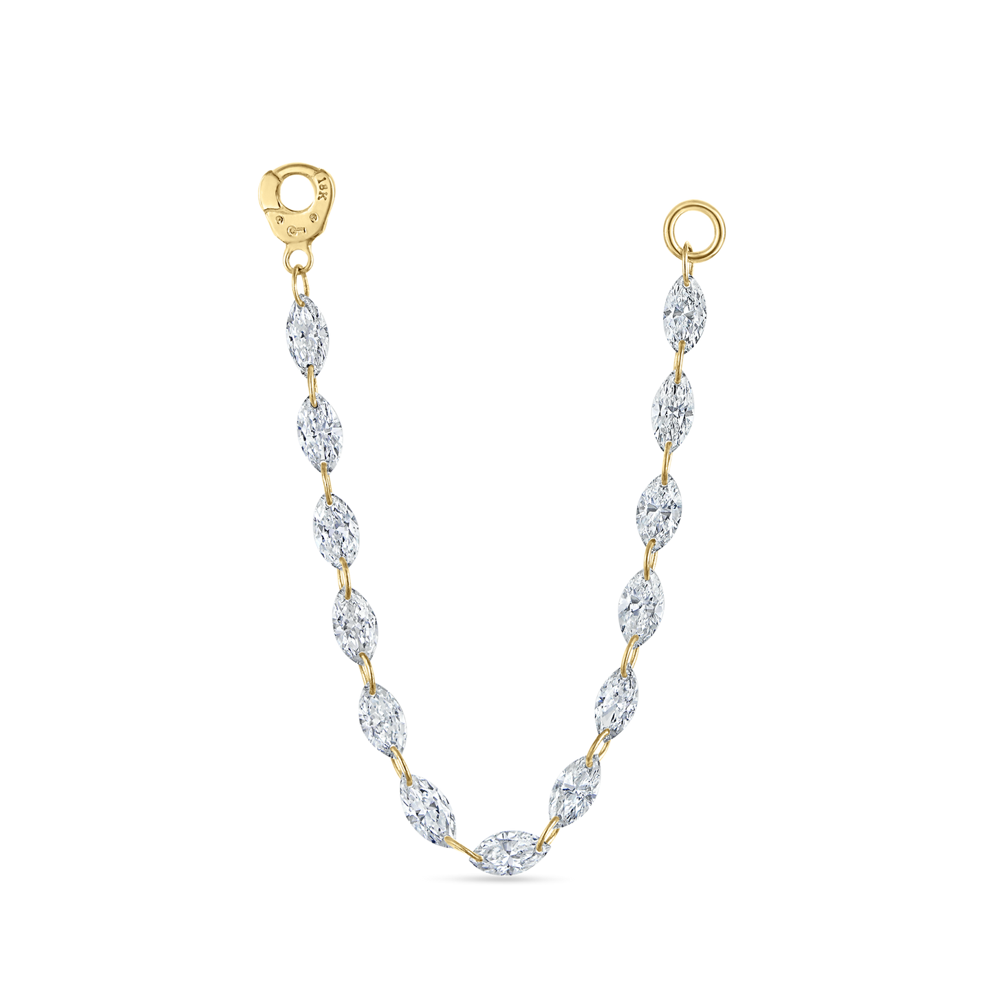 Floating Diamond Marquise Connecting Charm
