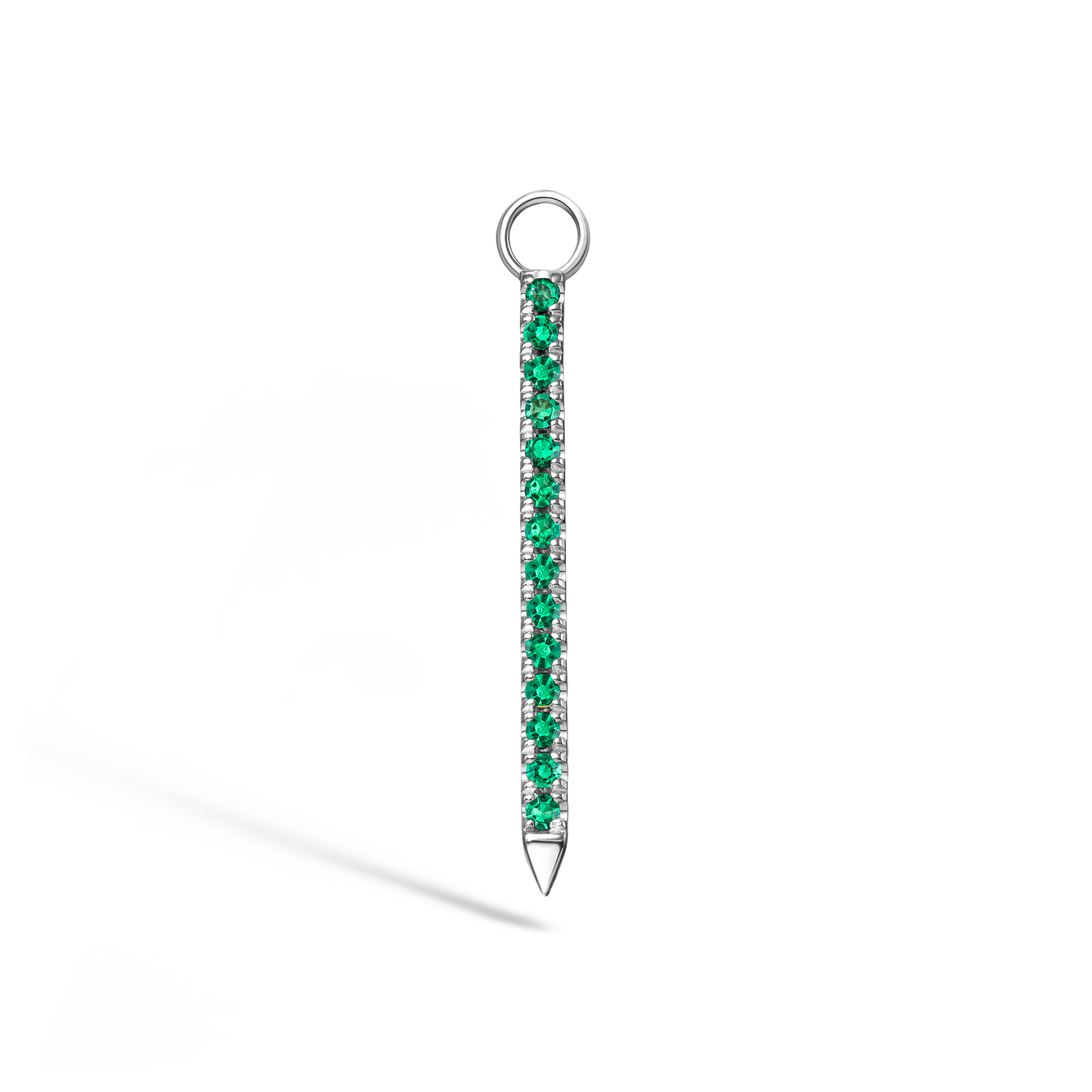 Diamond and Emerald Eternity Bar Charm