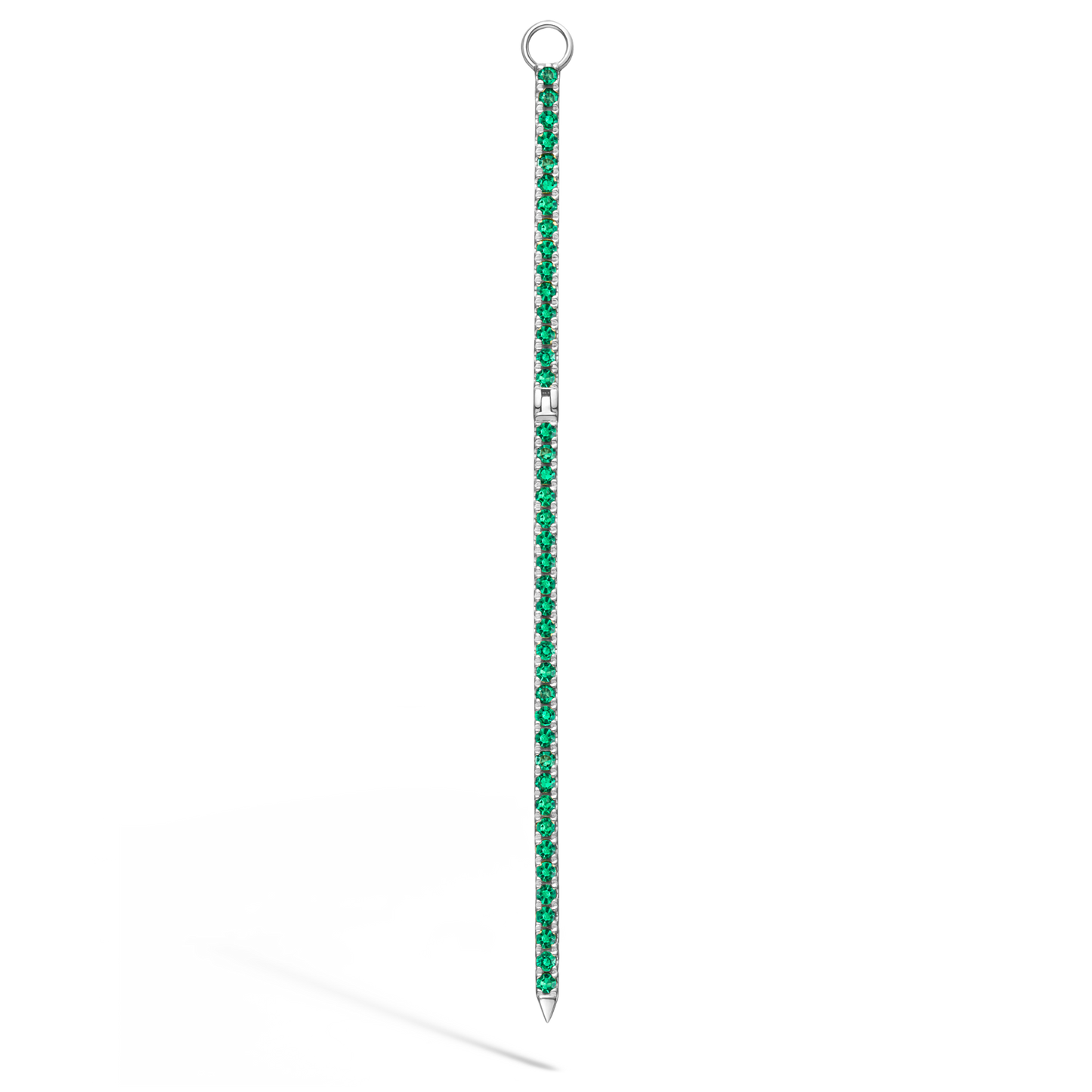 Diamond and Emerald Eternity Bar Charm