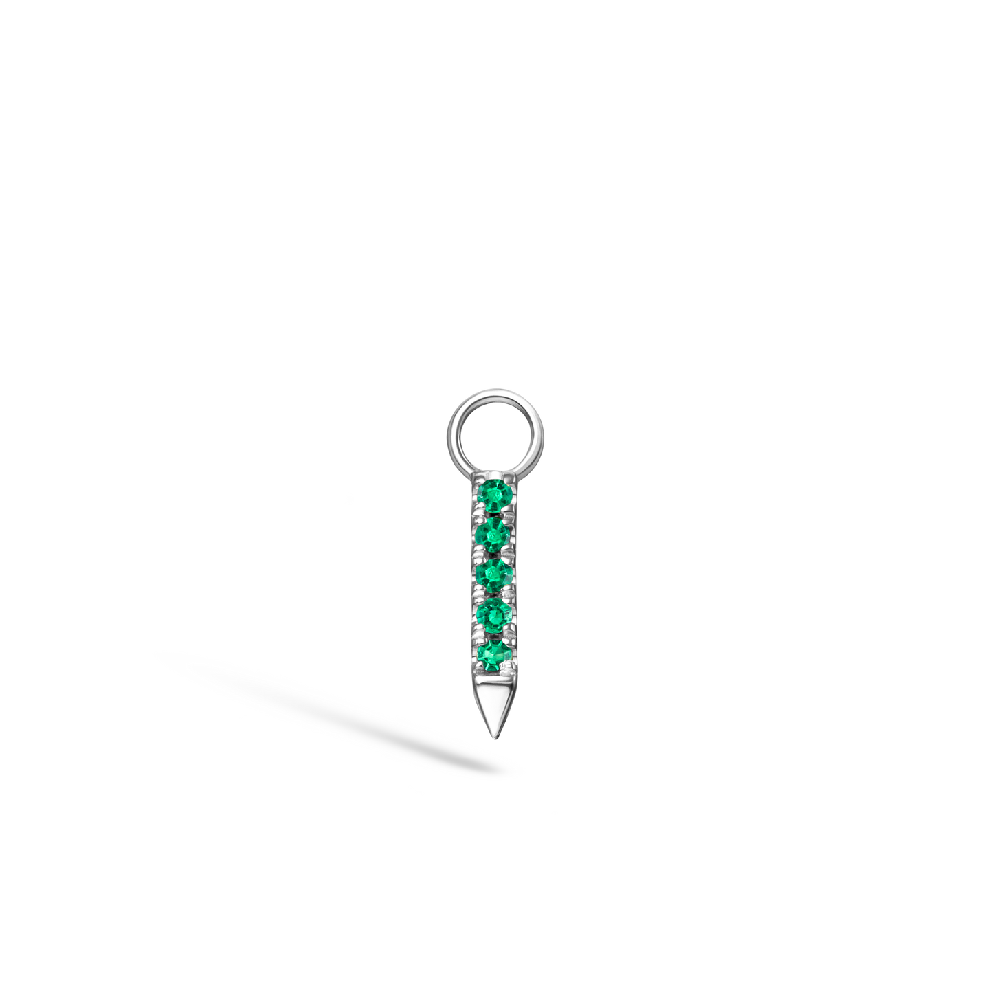 Diamond and Emerald Eternity Bar Charm