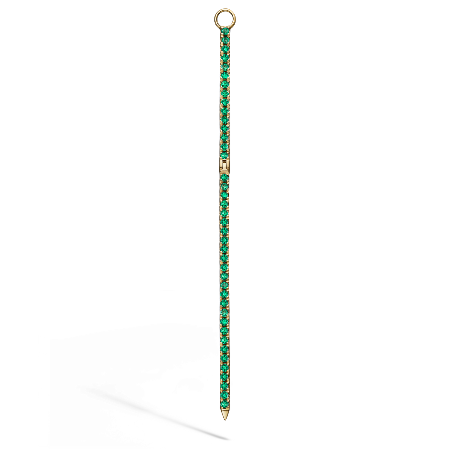 Diamond and Emerald Eternity Bar Charm