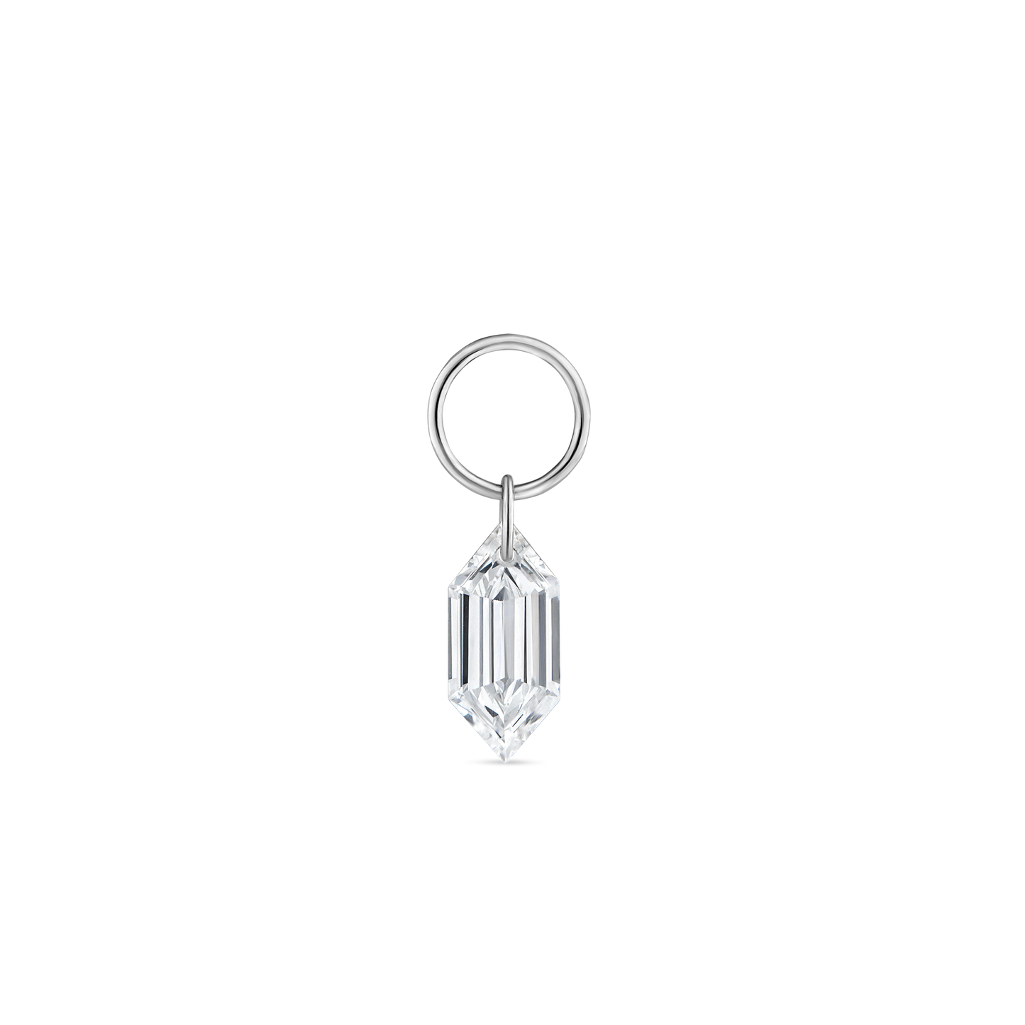 Floating Chevronelle Cut Diamond Charm