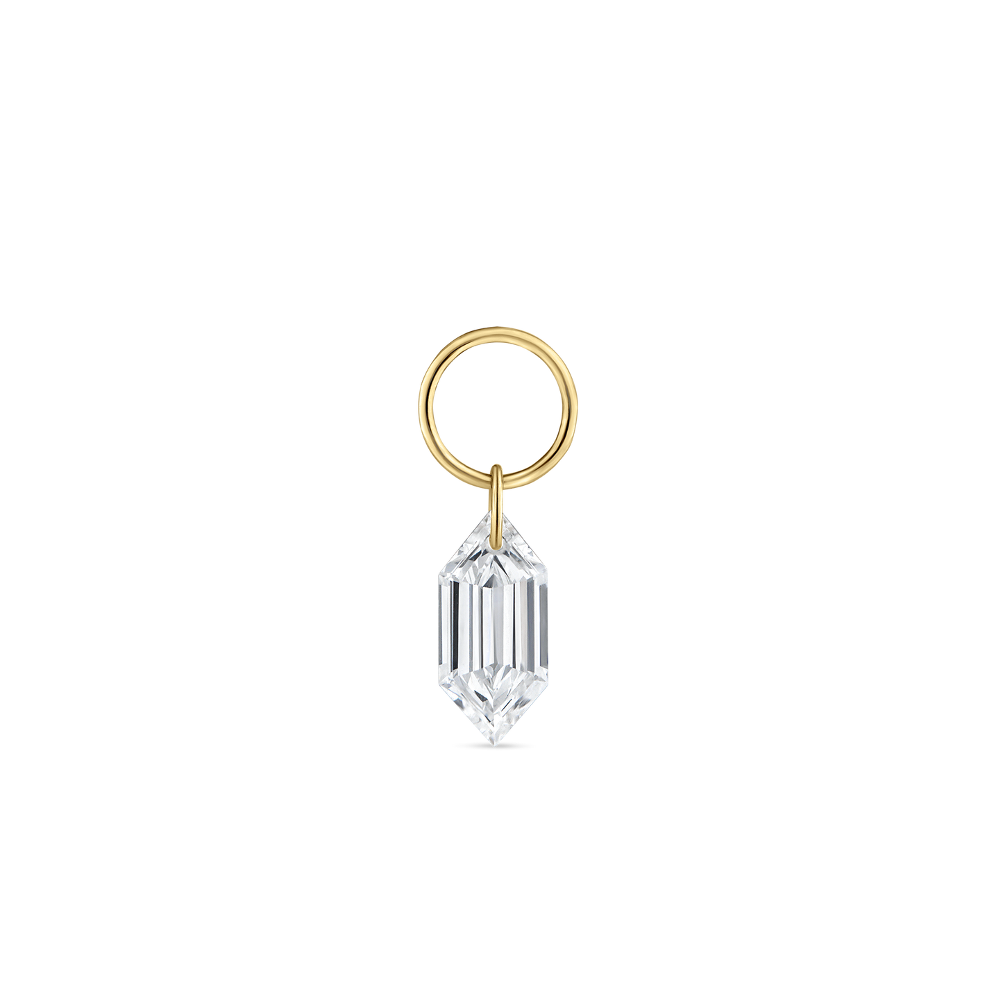 Floating Chevronelle Cut Diamond Charm