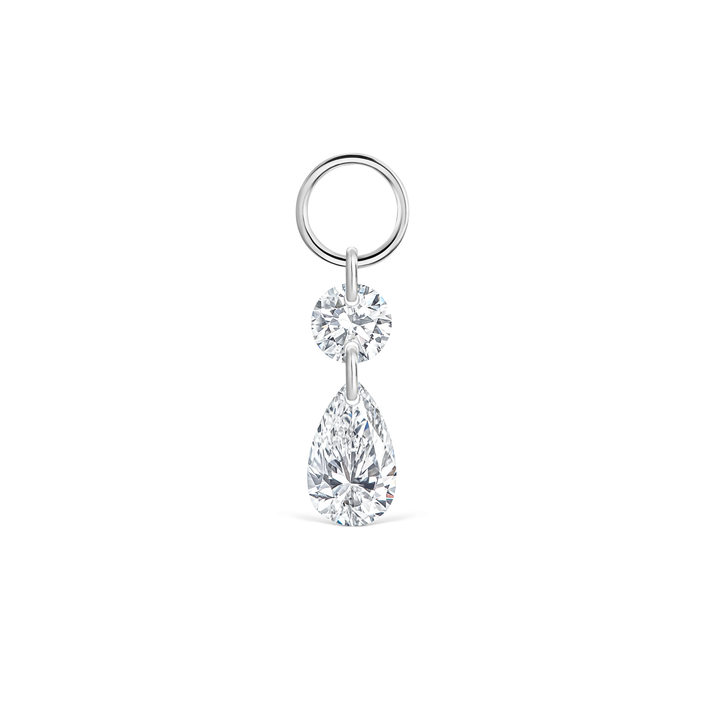 Floating Double Diamond Charm