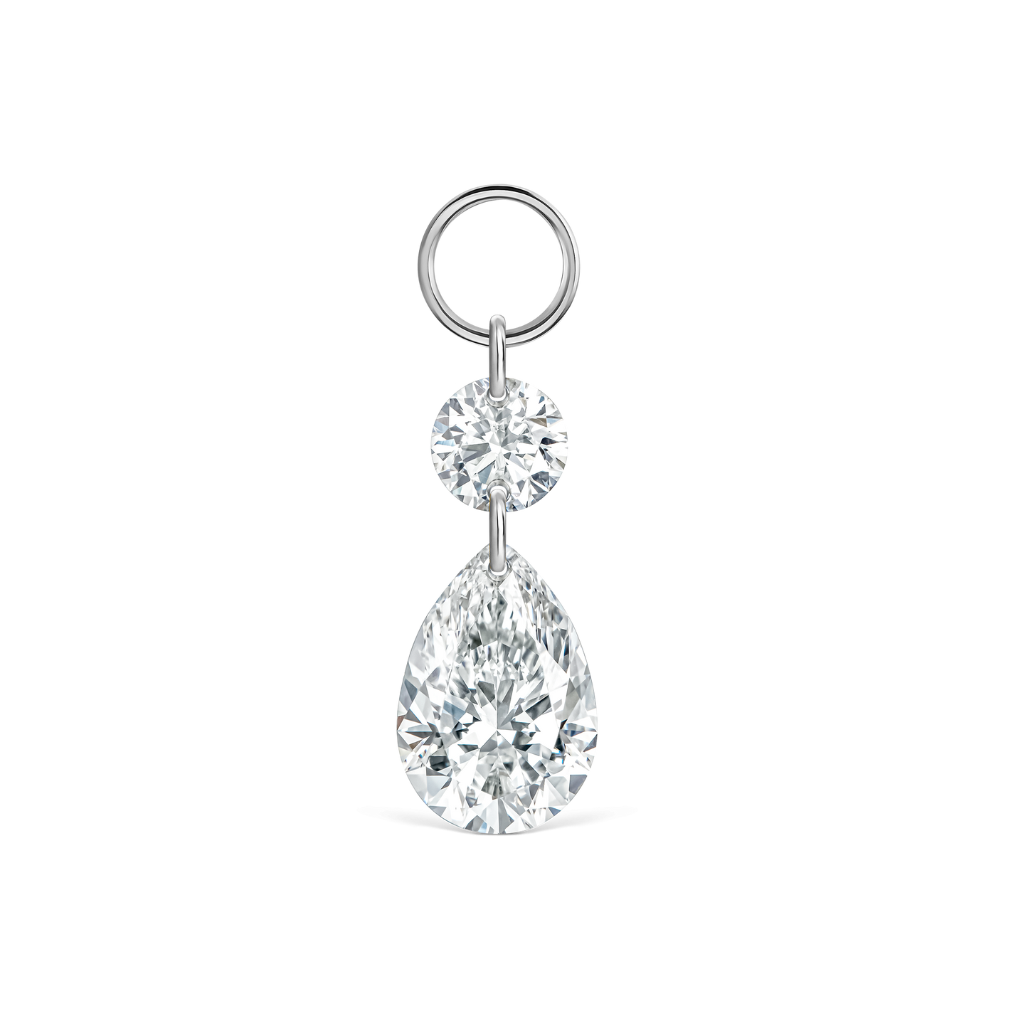 Floating Double Diamond Charm