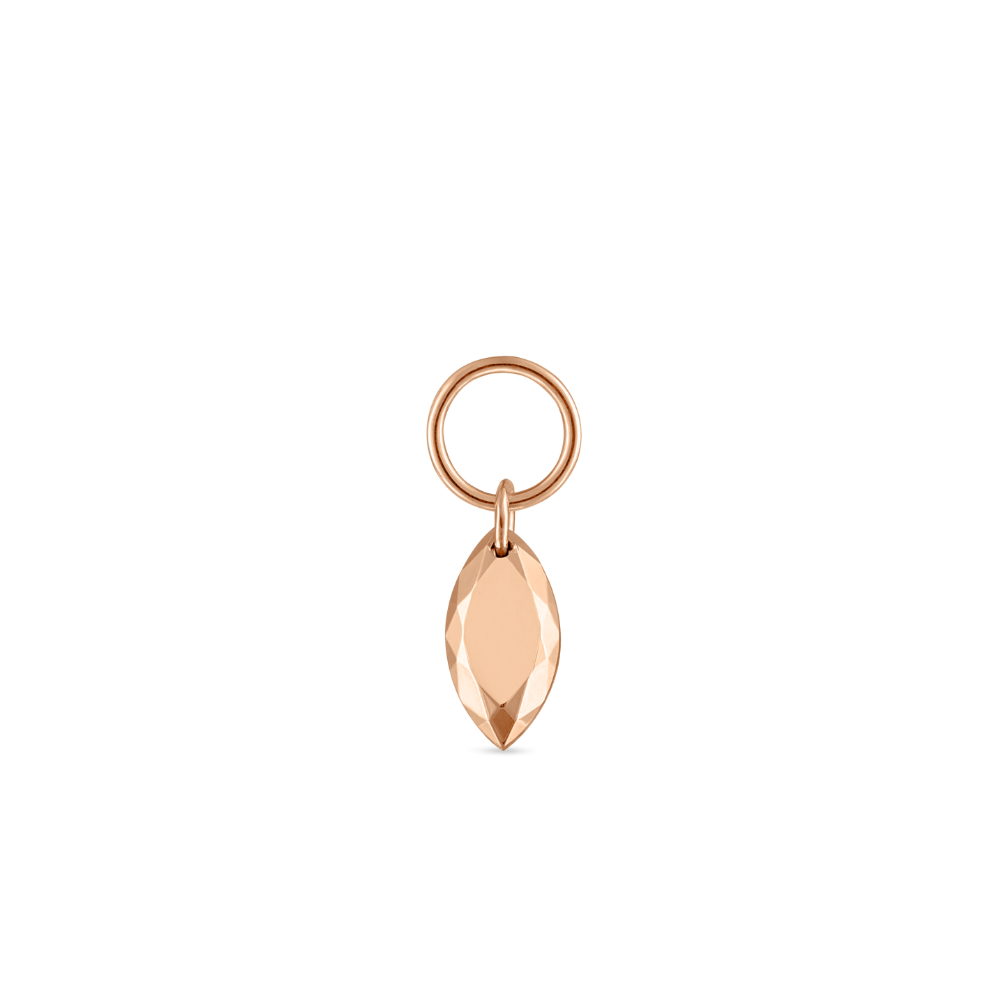 Faceted Gold Marquise Charm