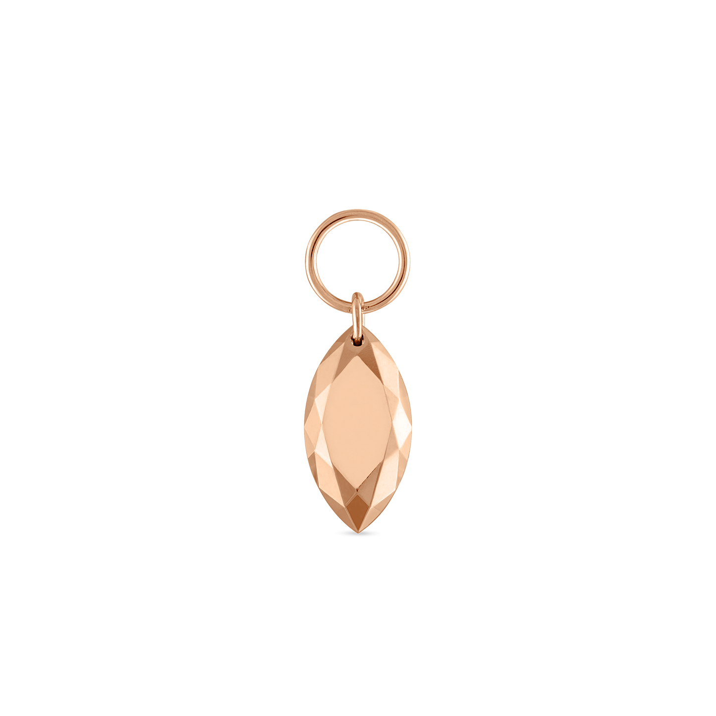 Faceted Gold Marquise Charm