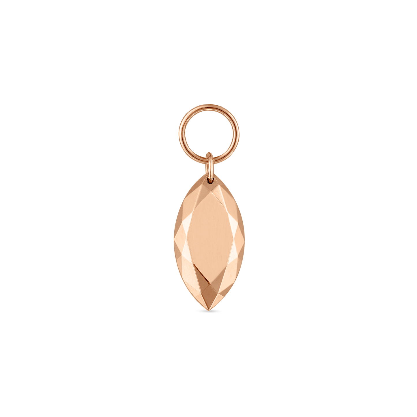 Faceted Gold Marquise Charm