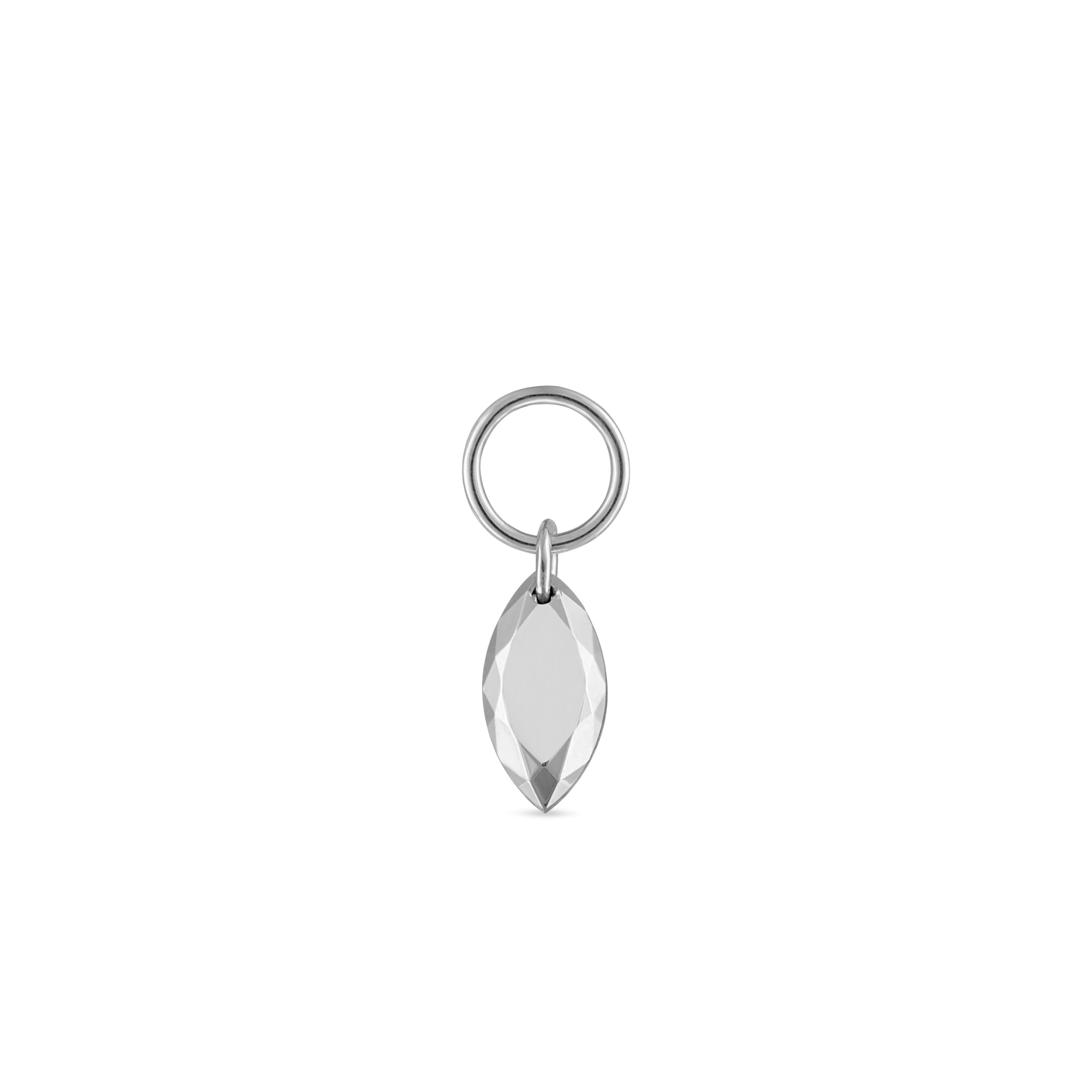 Faceted Gold Marquise Charm