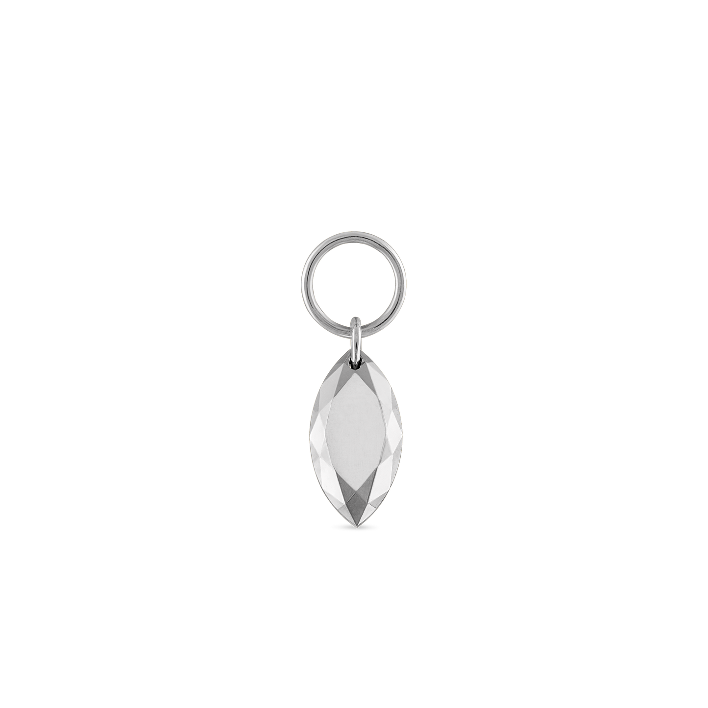 Faceted Gold Marquise Charm