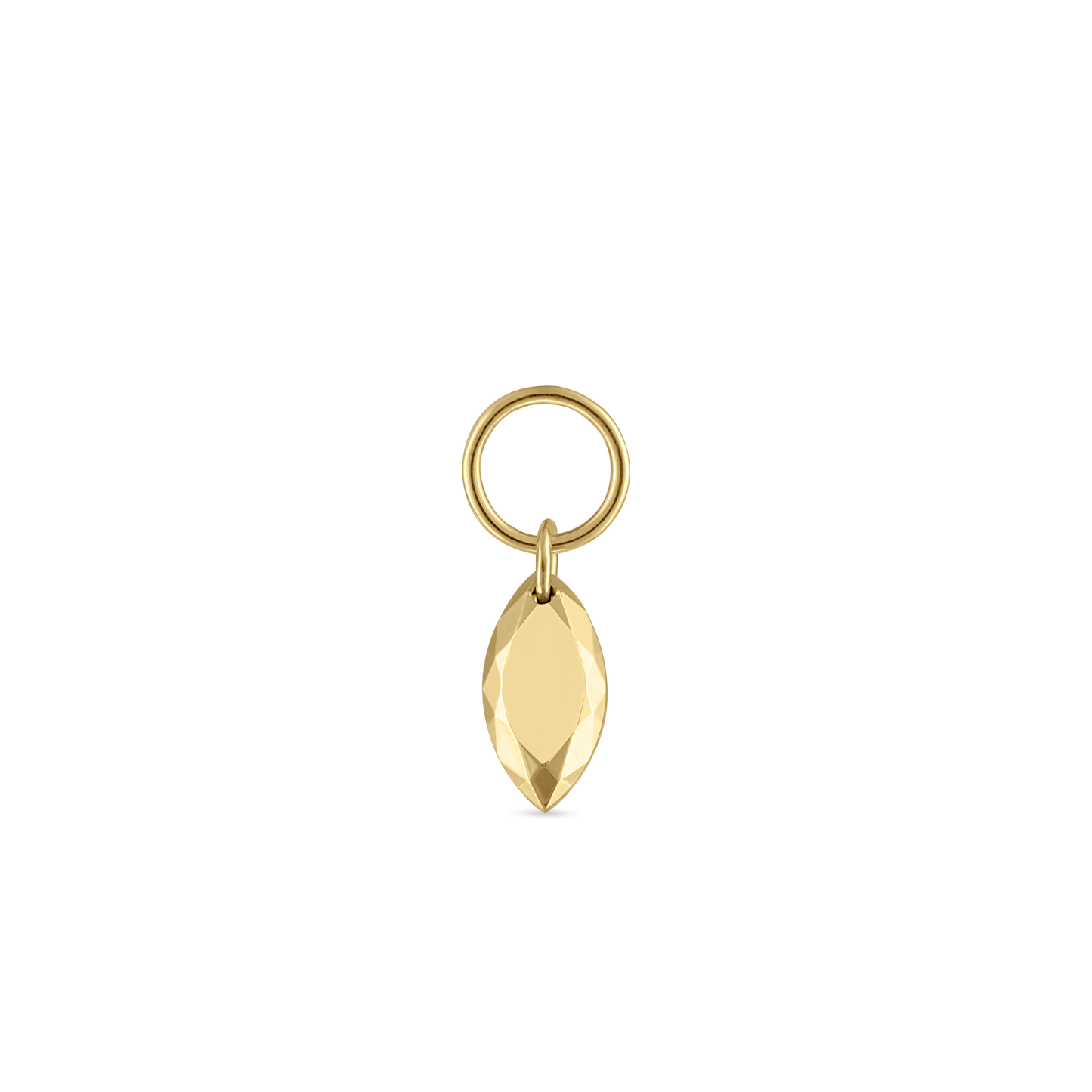 Faceted Gold Marquise Charm