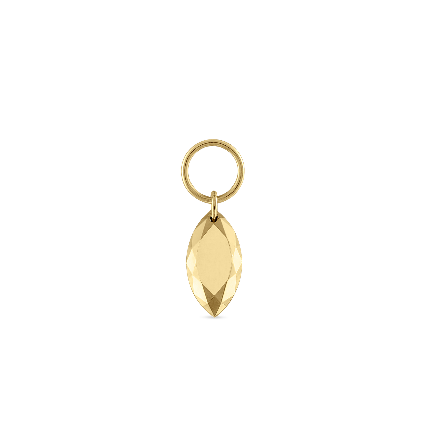 Faceted Gold Marquise Charm