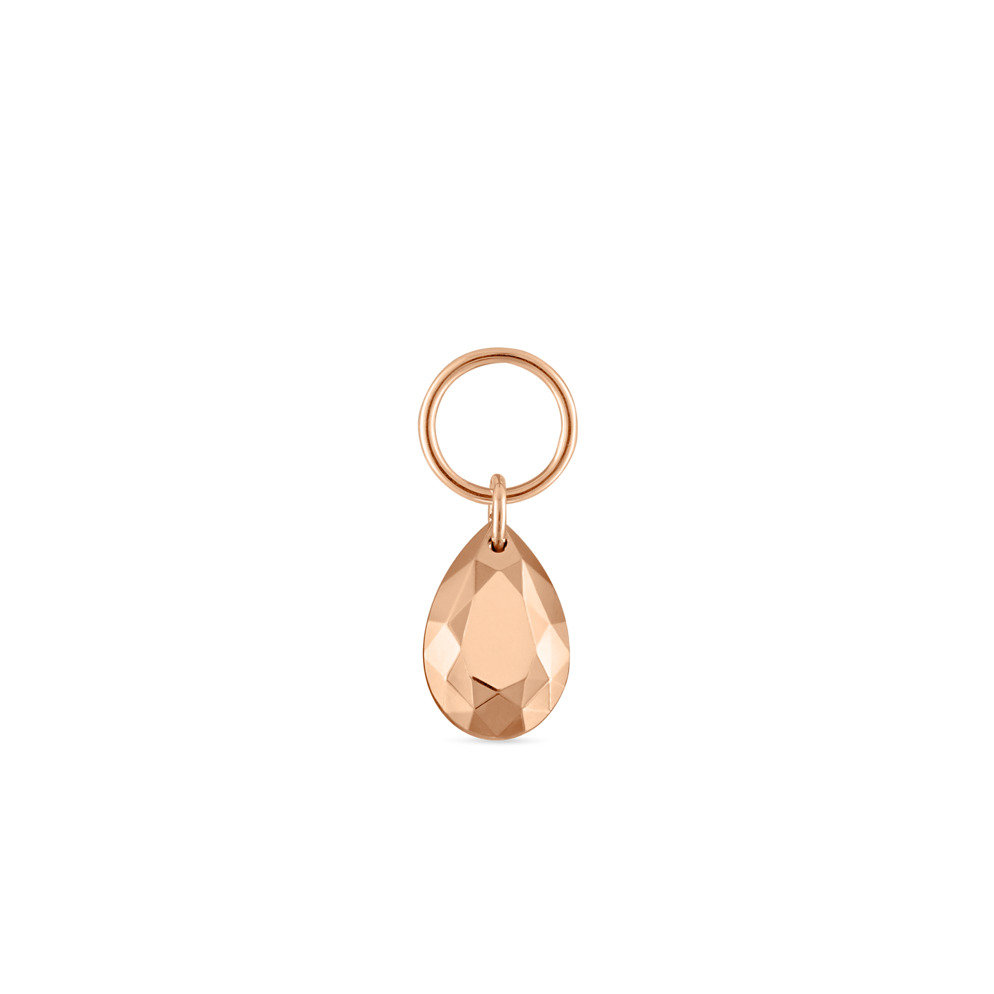 Faceted Gold Pear Charm