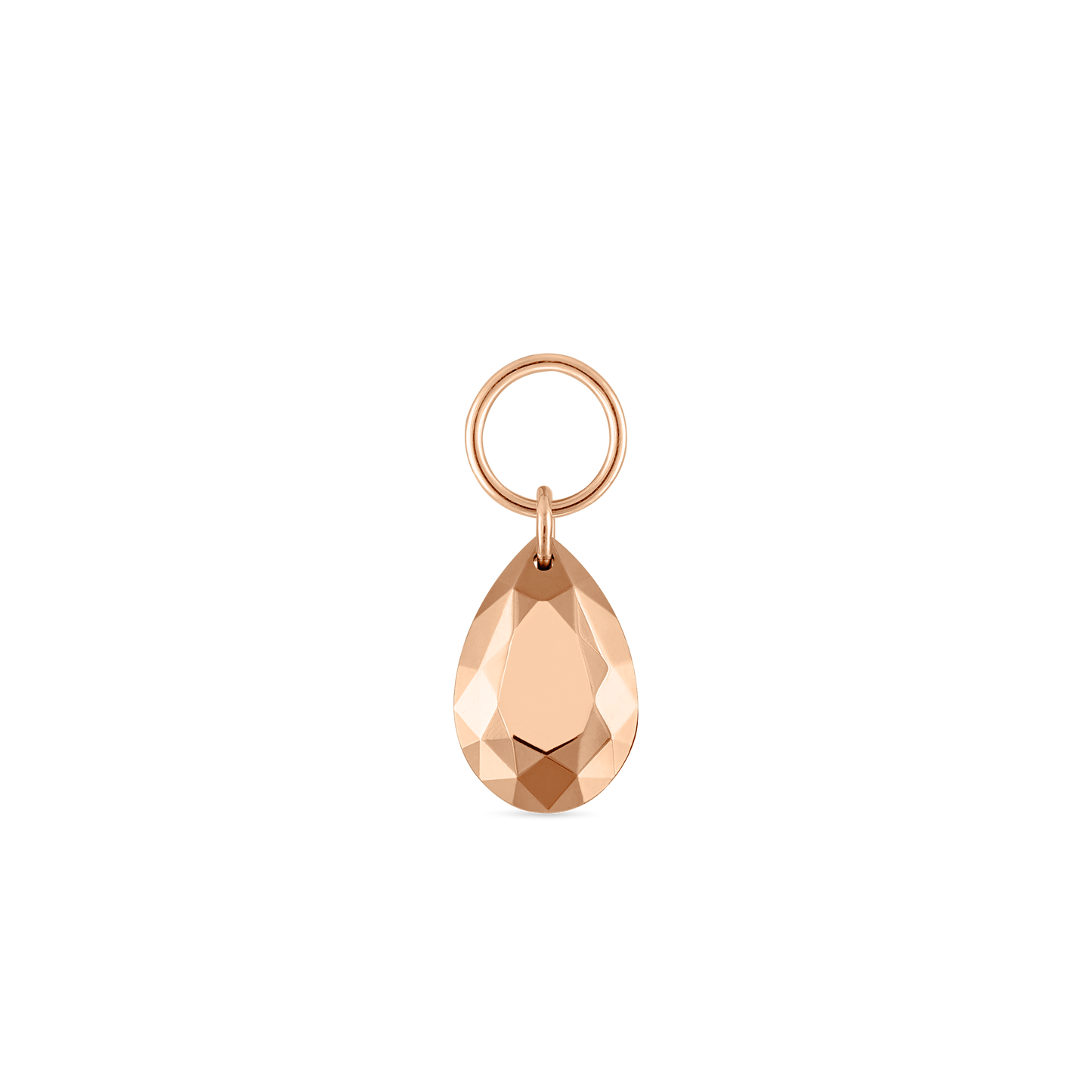 Faceted Gold Pear Charm