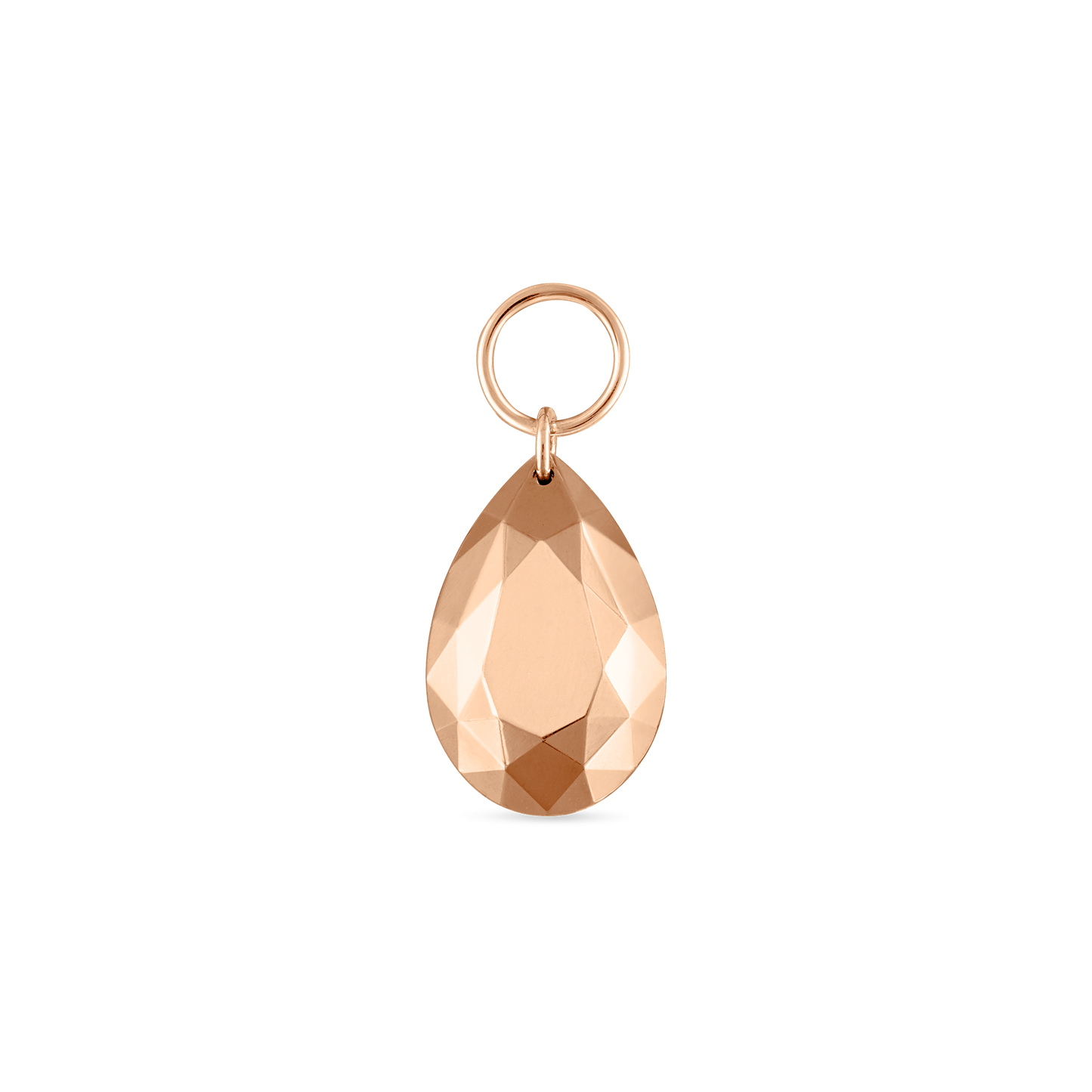 Faceted Gold Pear Charm