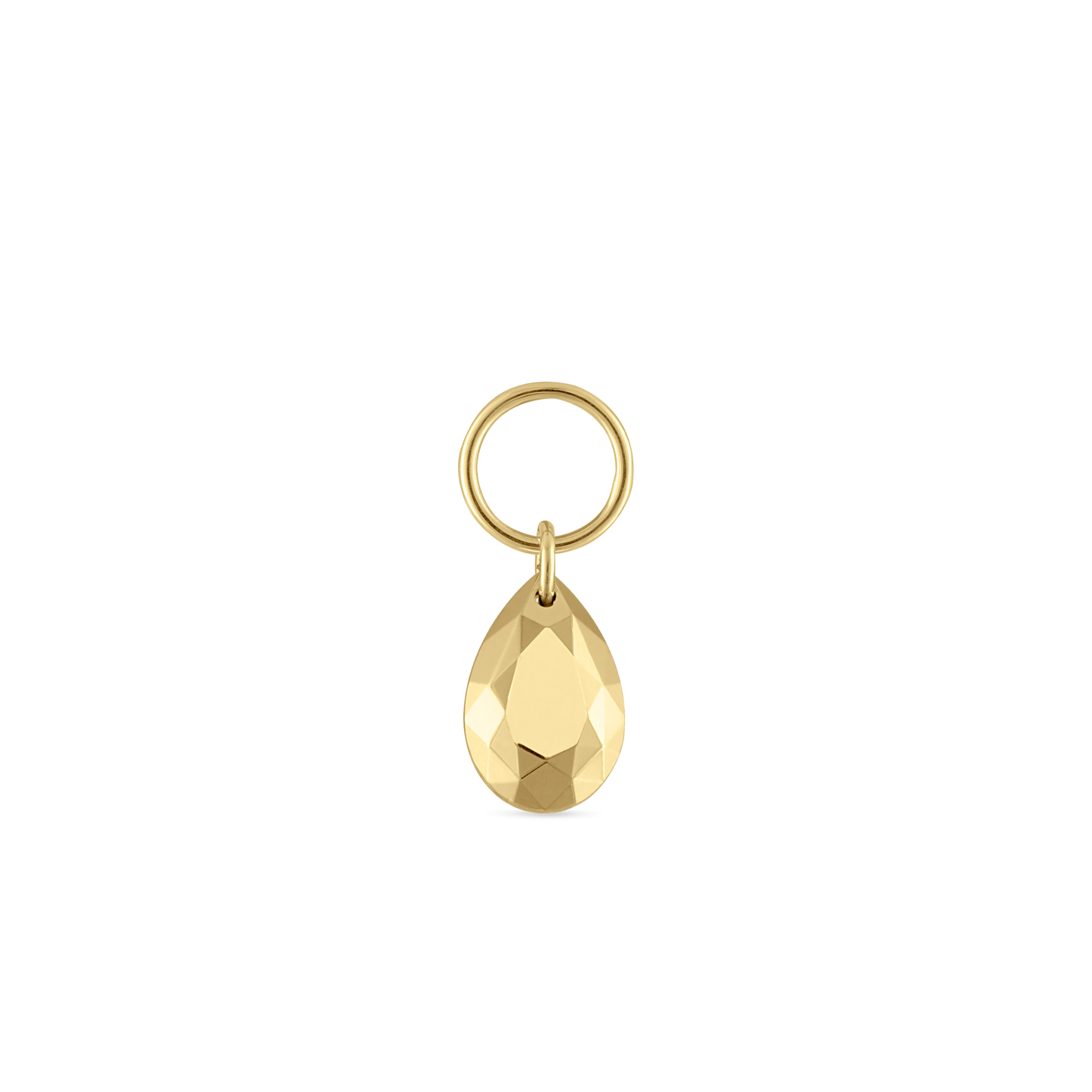 Faceted Gold Pear Charm