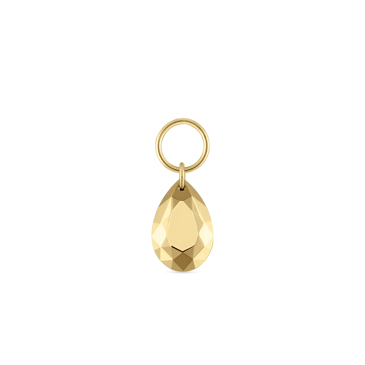 Faceted Gold Pear Charm