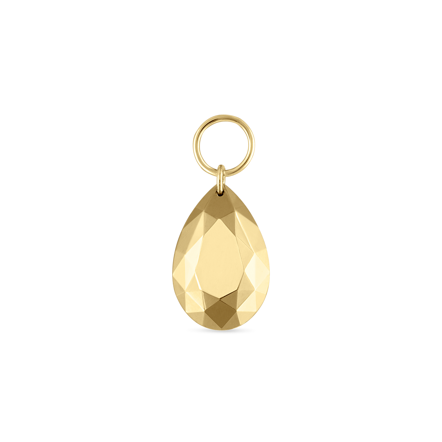 Faceted Gold Pear Charm
