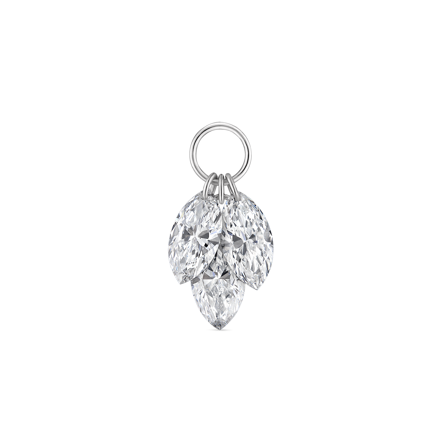 Floating Diamond Plume Charm