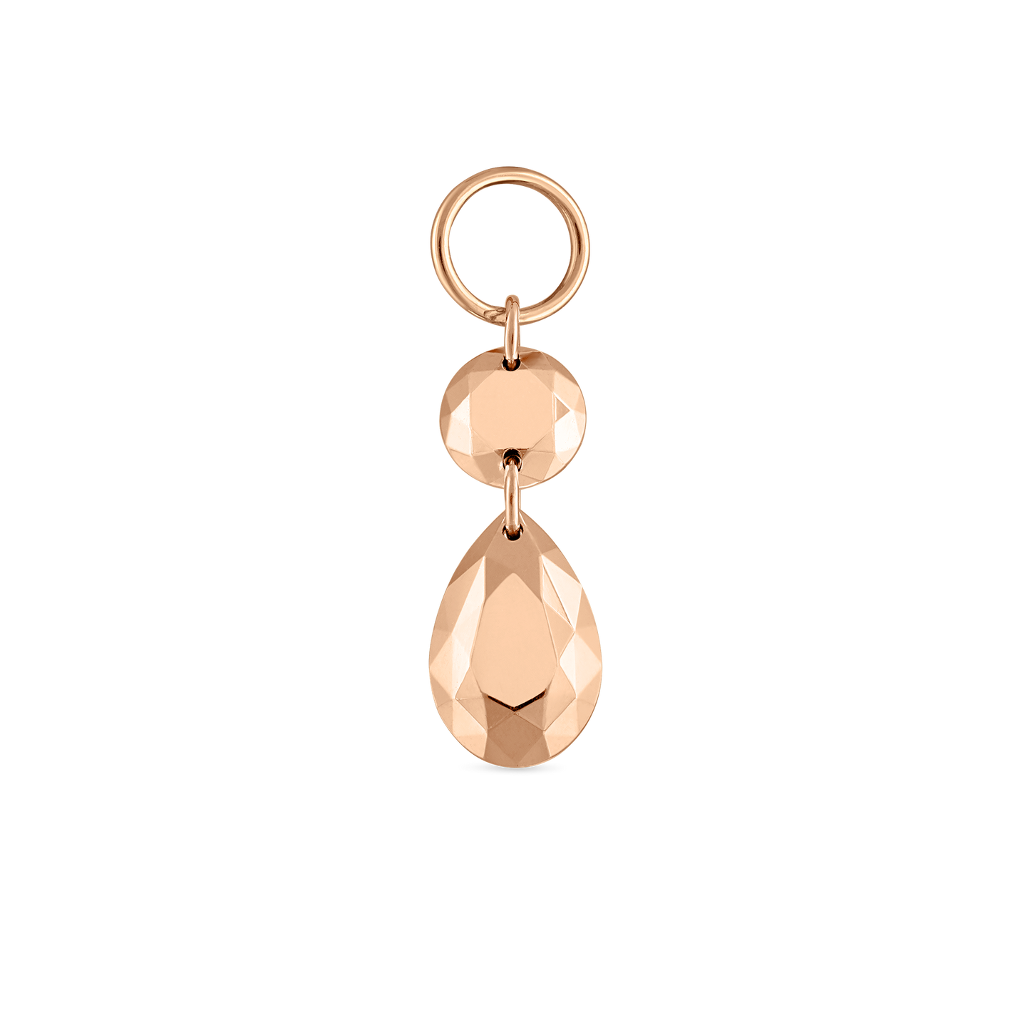 Double Faceted Gold Charm
