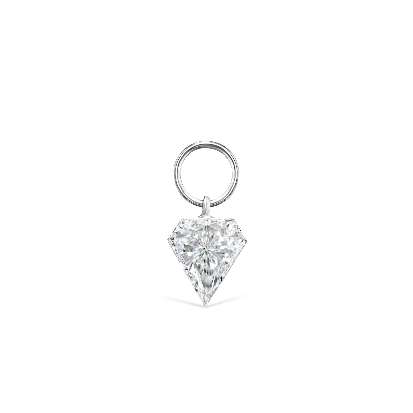 Invisible Set Diamond Silhouette Charm