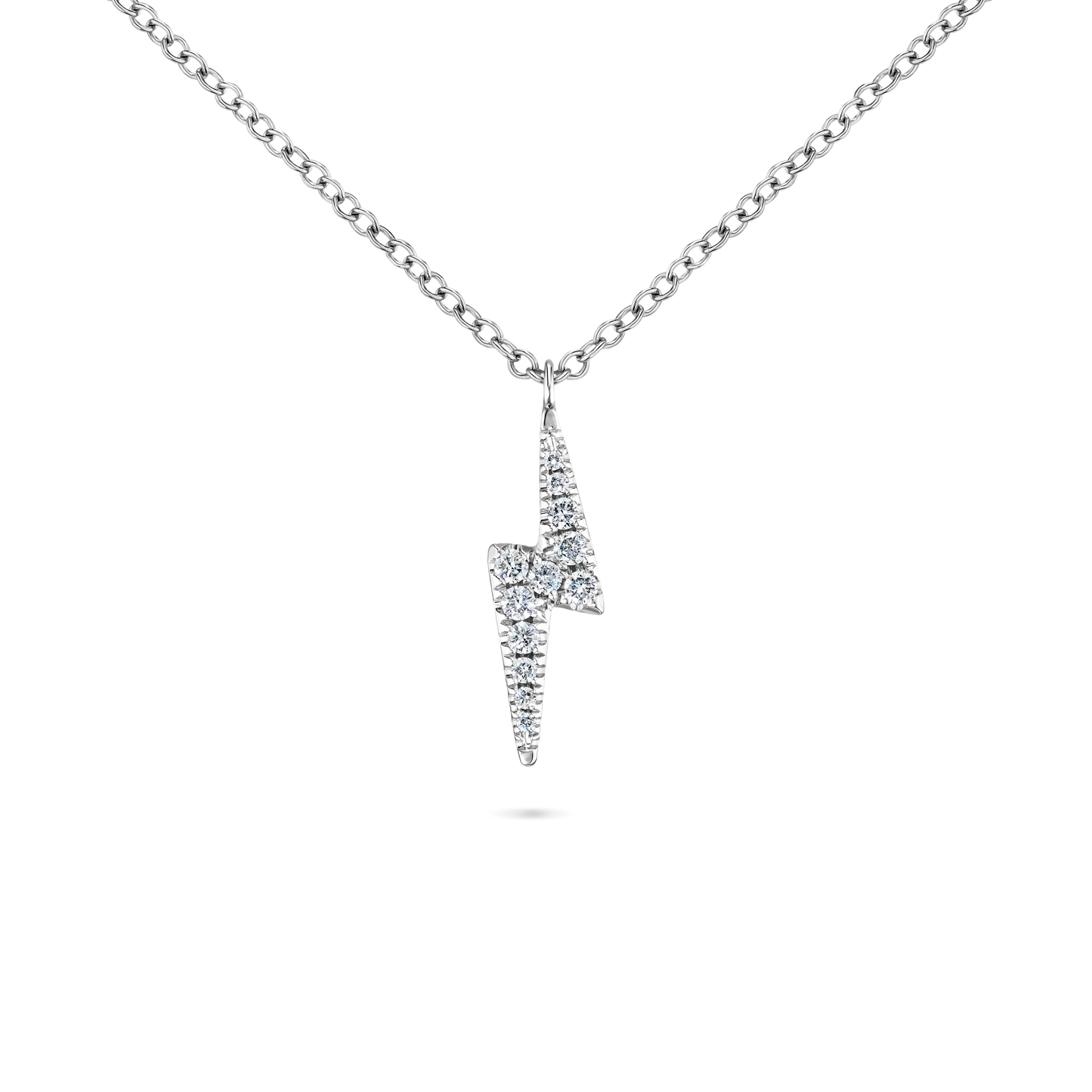 Diamond and Sapphire Lightning Bolt Necklace