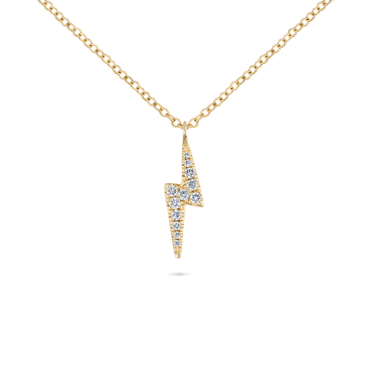 Diamond and Sapphire Lightning Bolt Necklace
