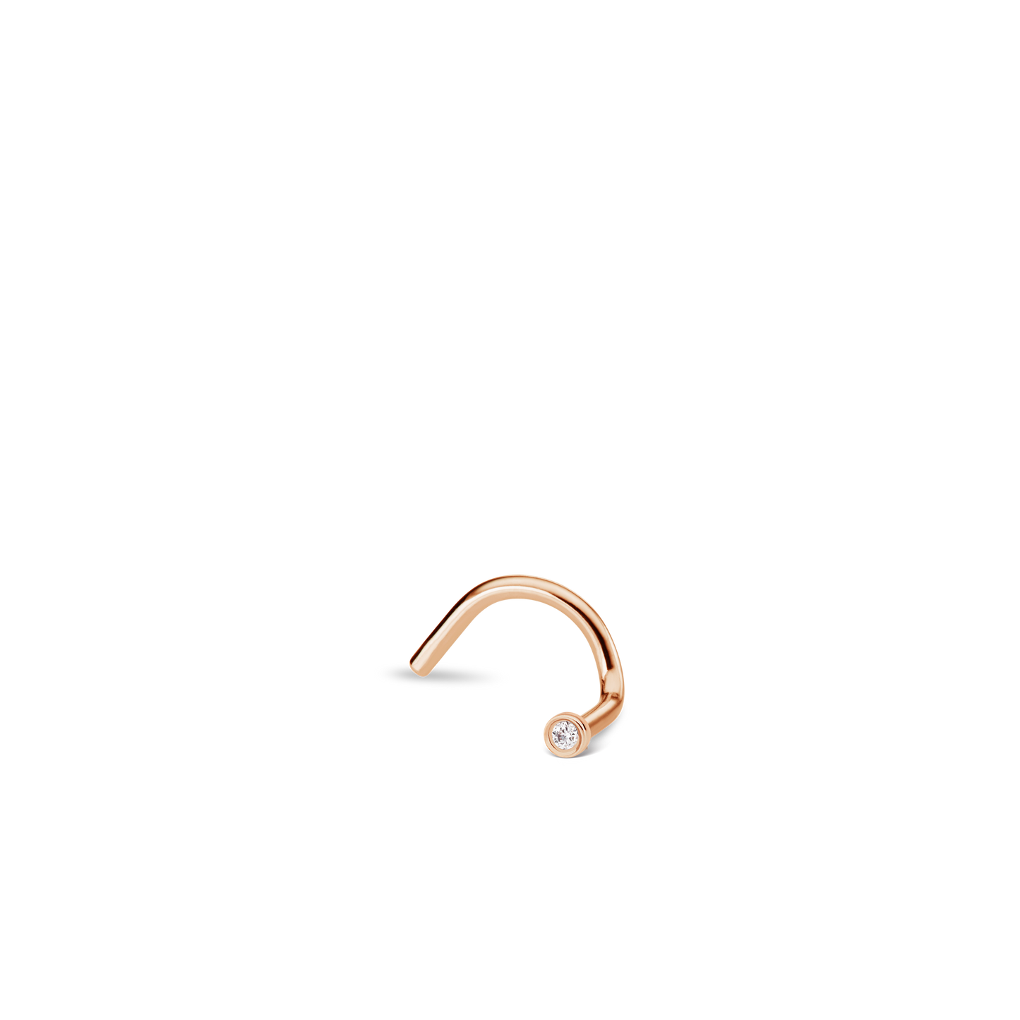 Diamond Plain Bezel Nostril Screw