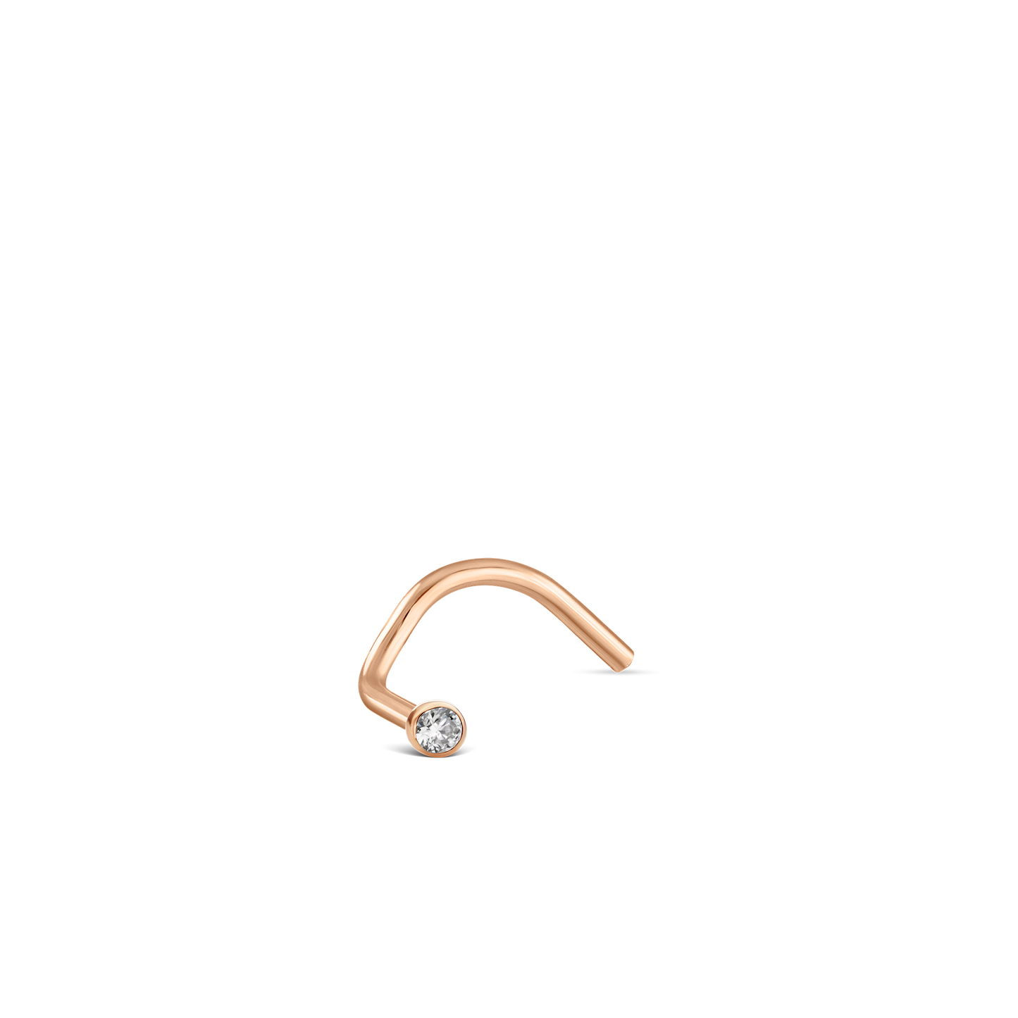 Diamond Plain Bezel Nostril Screw