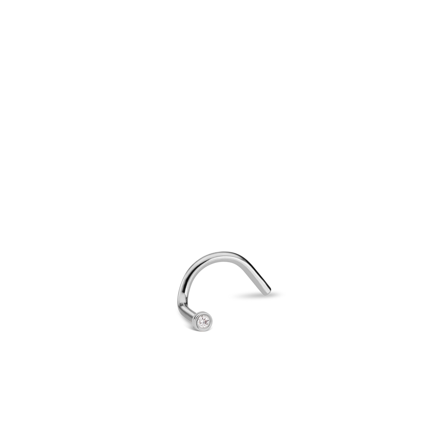 Diamond Plain Bezel Nostril Screw