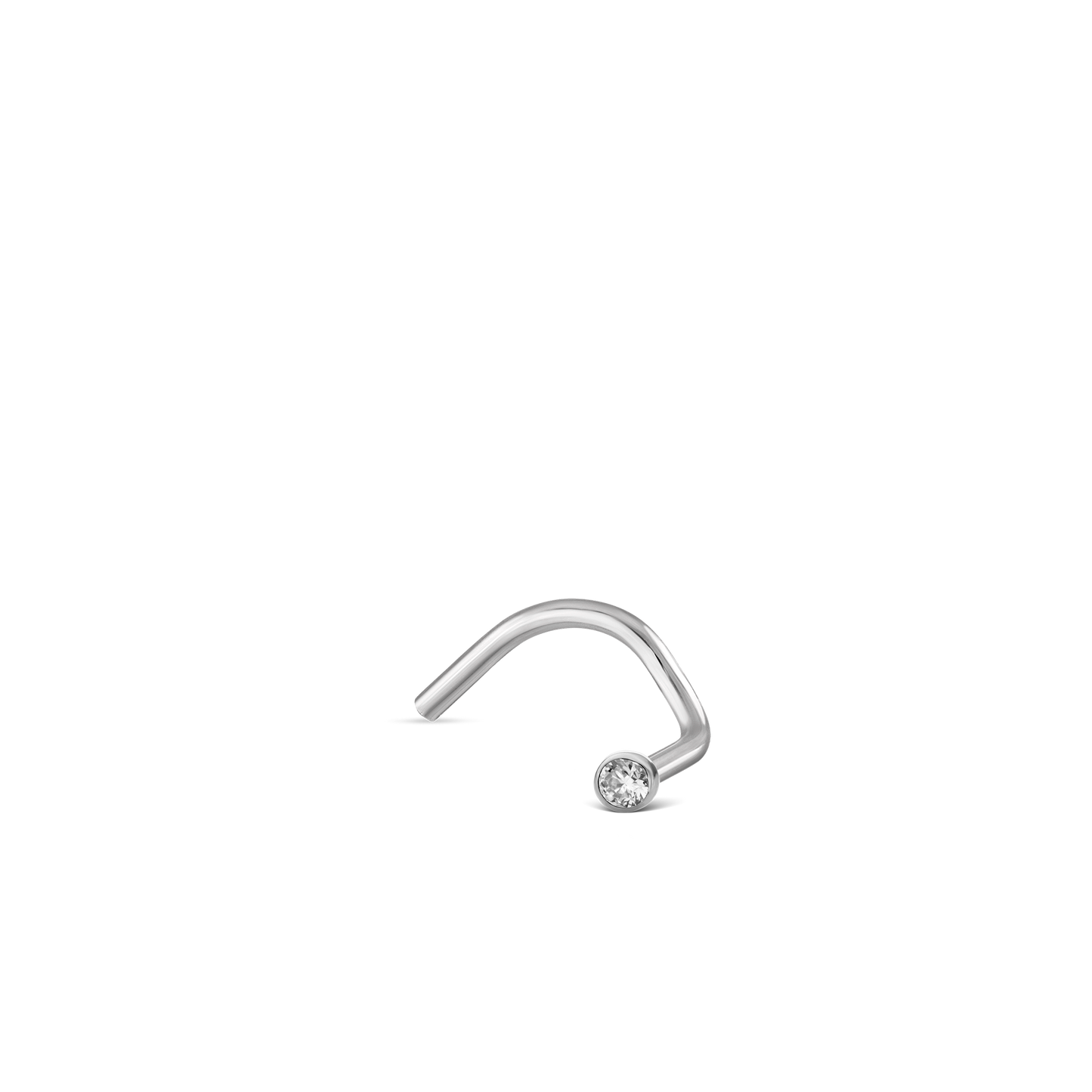 Diamond Plain Bezel Nostril Screw