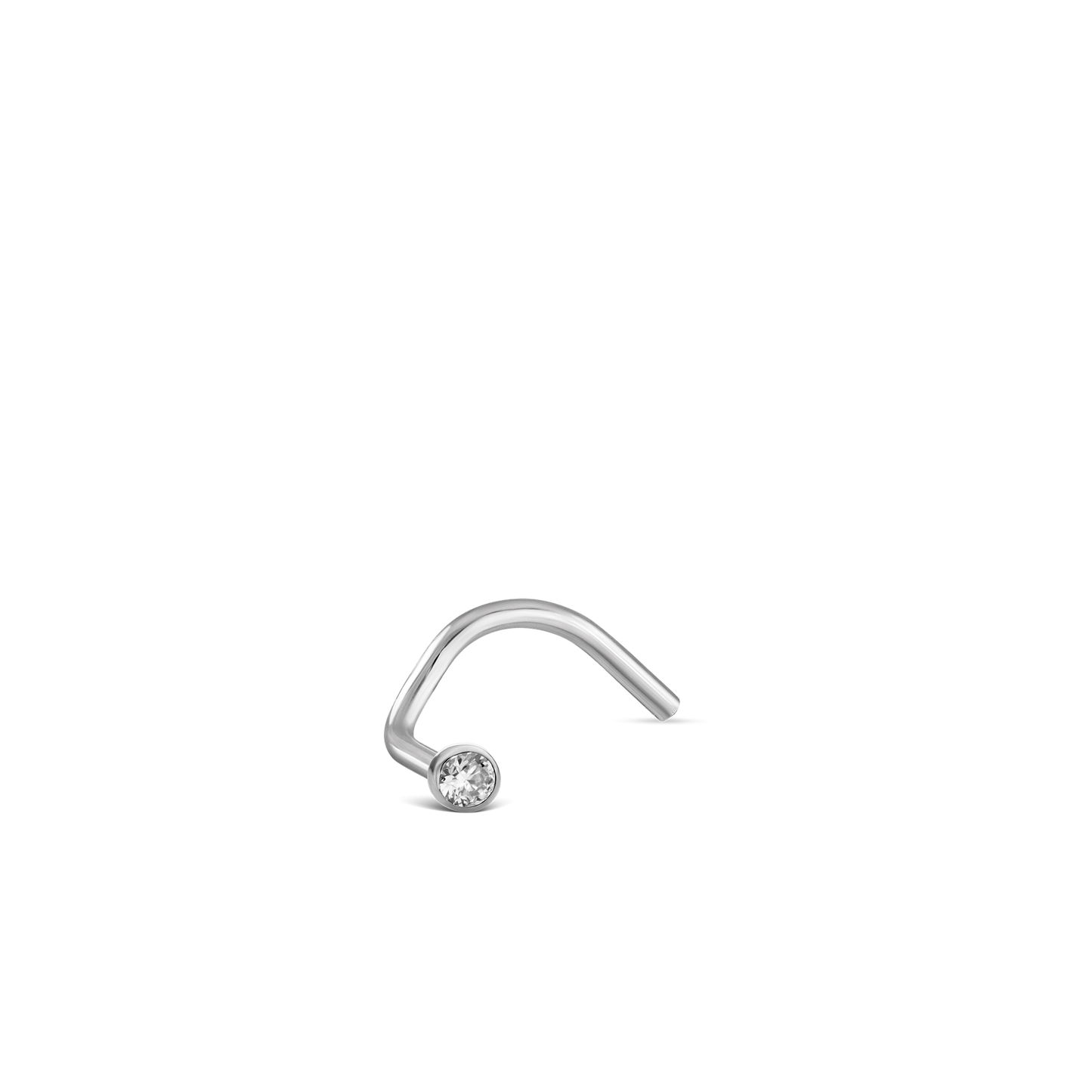 Diamond Plain Bezel Nostril Screw
