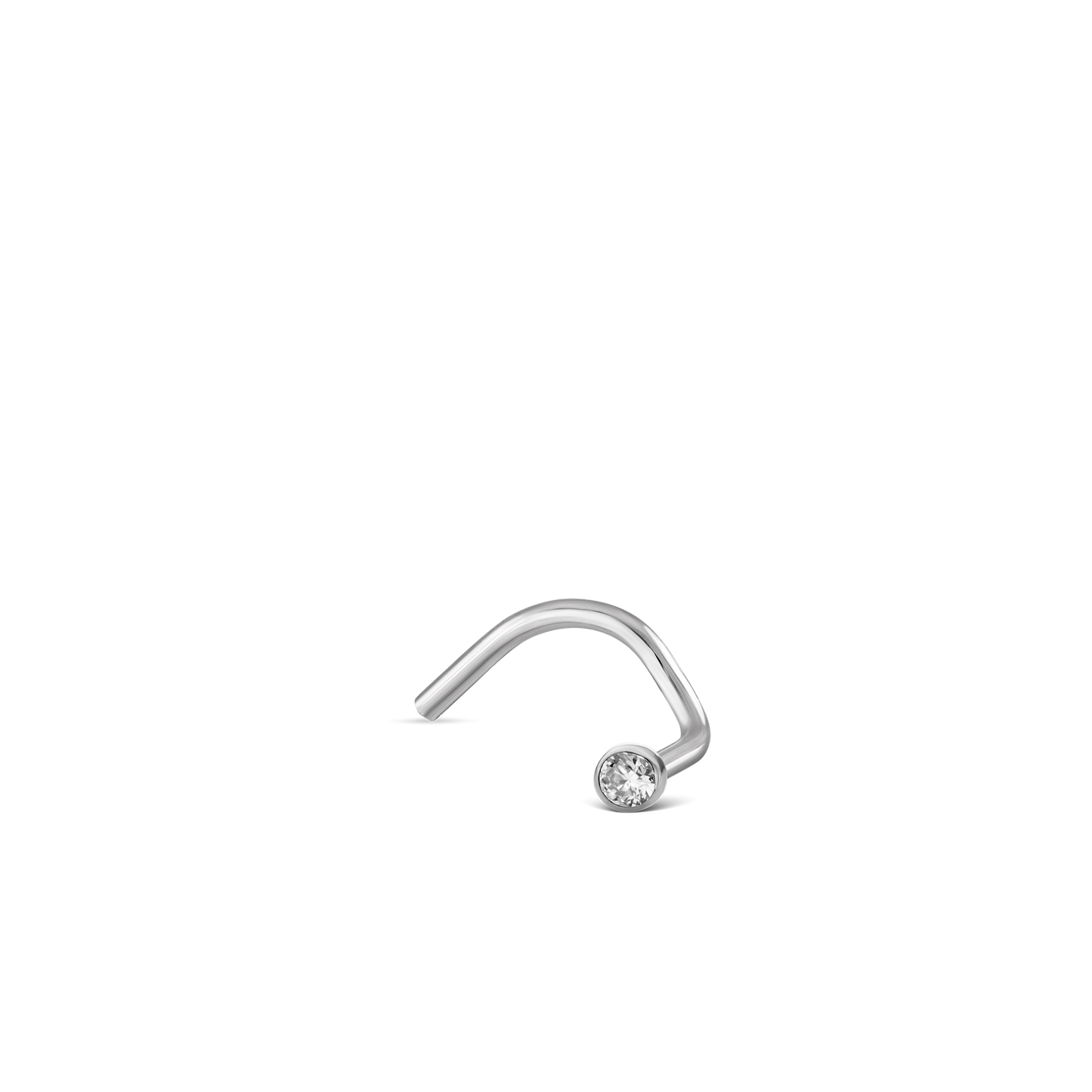 Diamond Plain Bezel Nostril Screw