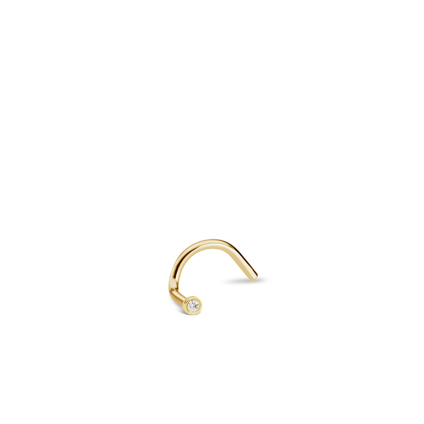Diamond Plain Bezel Nostril Screw